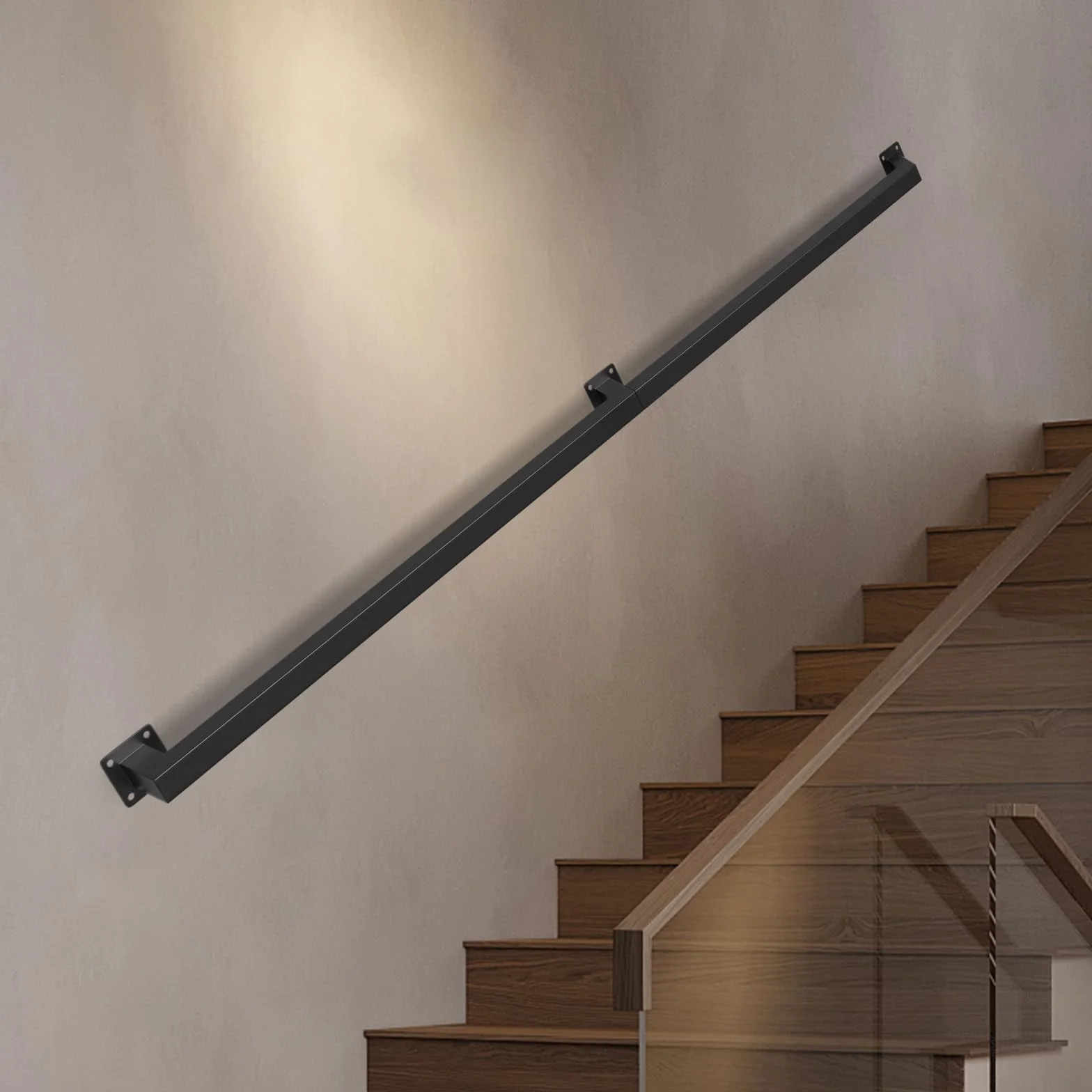 Poręcz schodowa czarna kwadratowa 120 cm do schodów balustrady balkon
