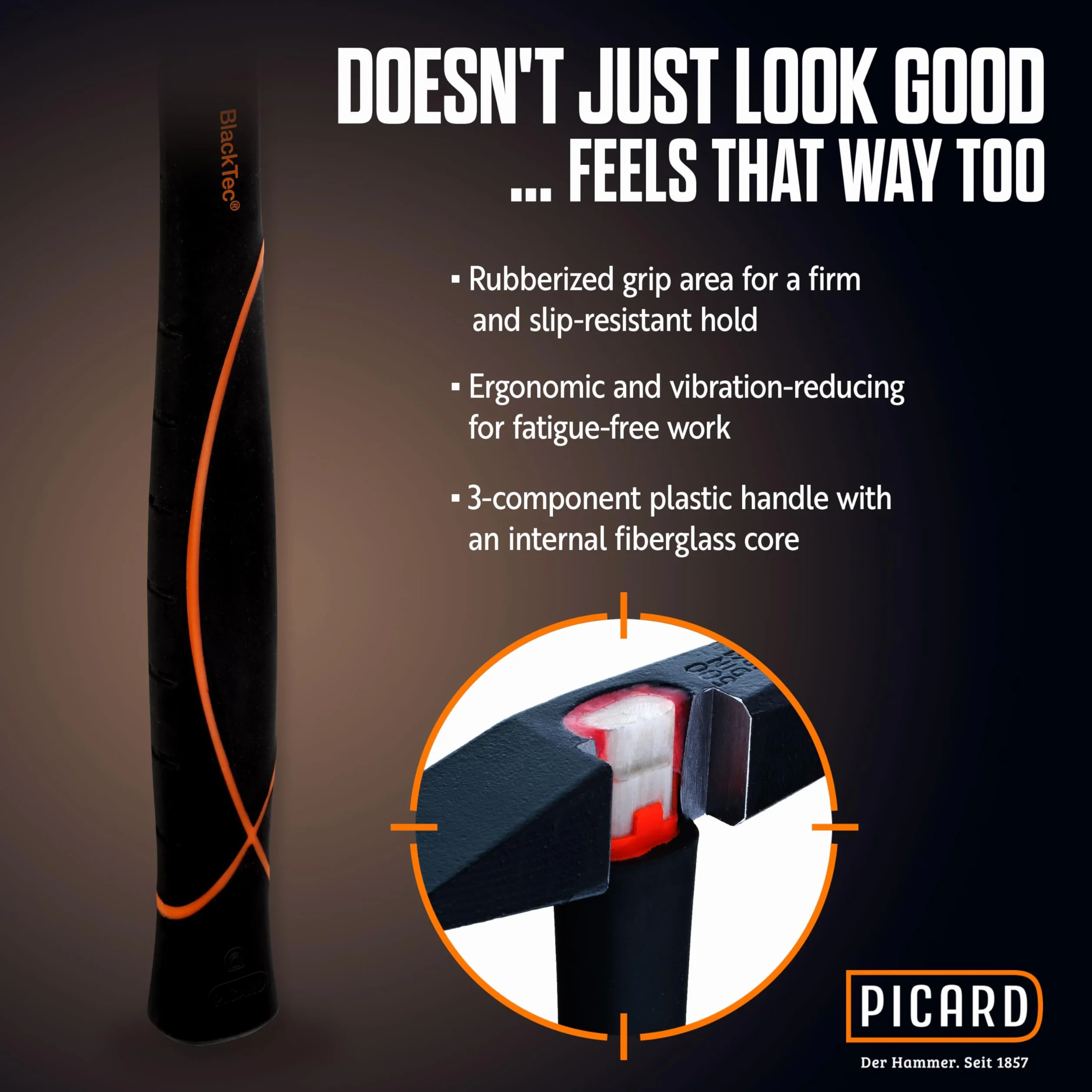 Picard 0032700-0400 młotek ślusarski DIN 1041 400 g niemiecki kształt