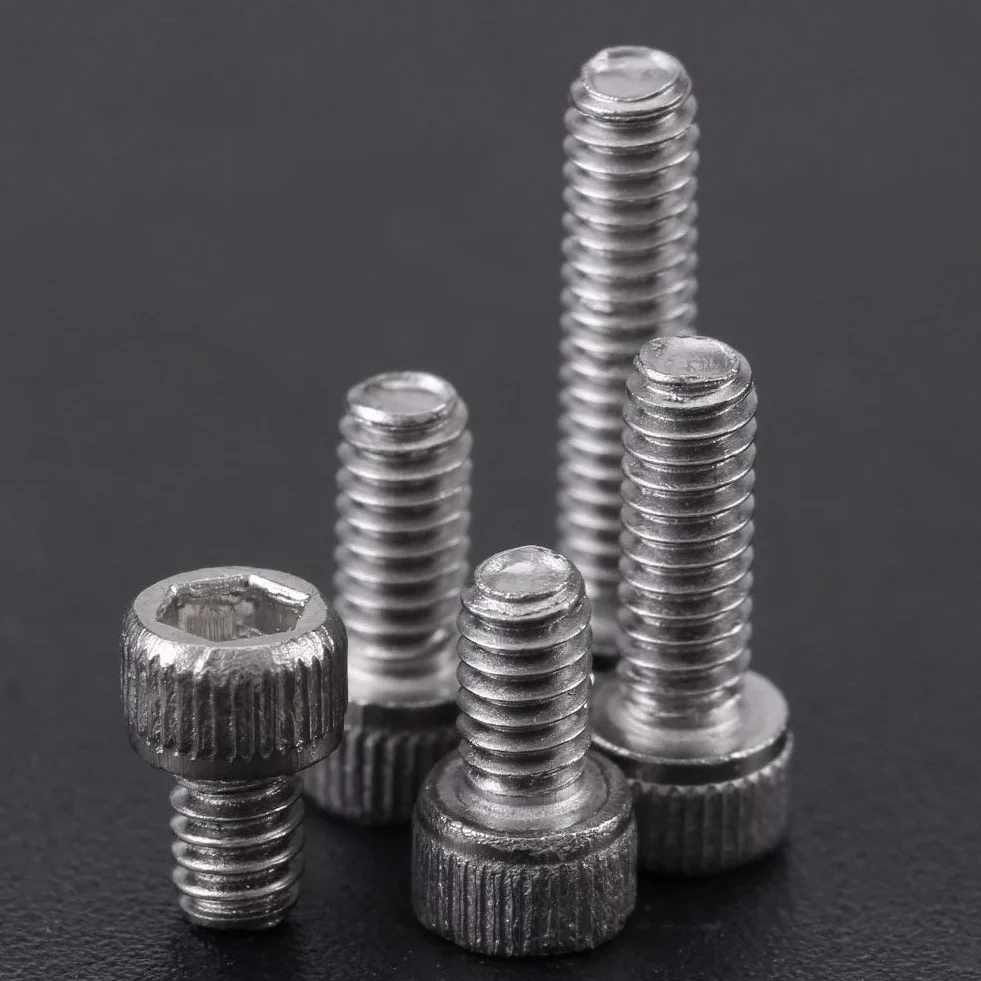 Asortyment śrub, 150 sztuk #2-56 Gwint UNC 9 Długość (1/8"/5/32" 3/16"/1/4"/5/16"/3/8"/1/2"/5/8 "/3/4"/1") Śruby z łbem gniazdowym Śruby Nakrętki Zestaw asortymentowy ze schowkiem