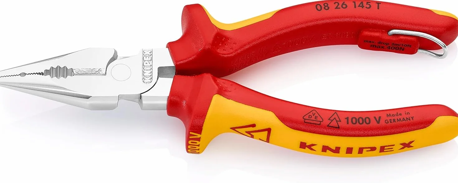 KNIPEX Szczypce uniwersalne 145 mm chromowane izolowane VDE 08 26 145 T