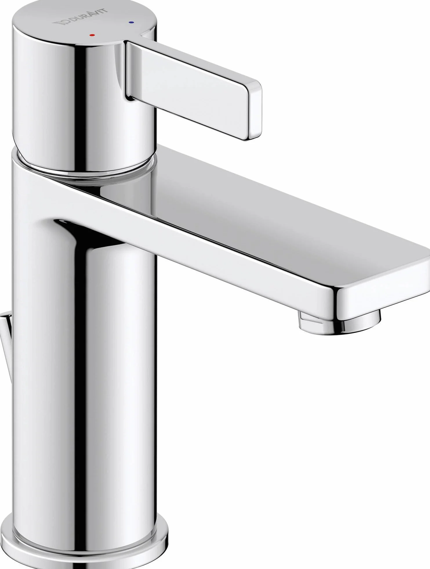 Duravit D-Neo Umywalka łazienkowa, Rozmiar M (wysokość ust 110 mm), Mikser umywalka łazienka z przesączkiem, chrom