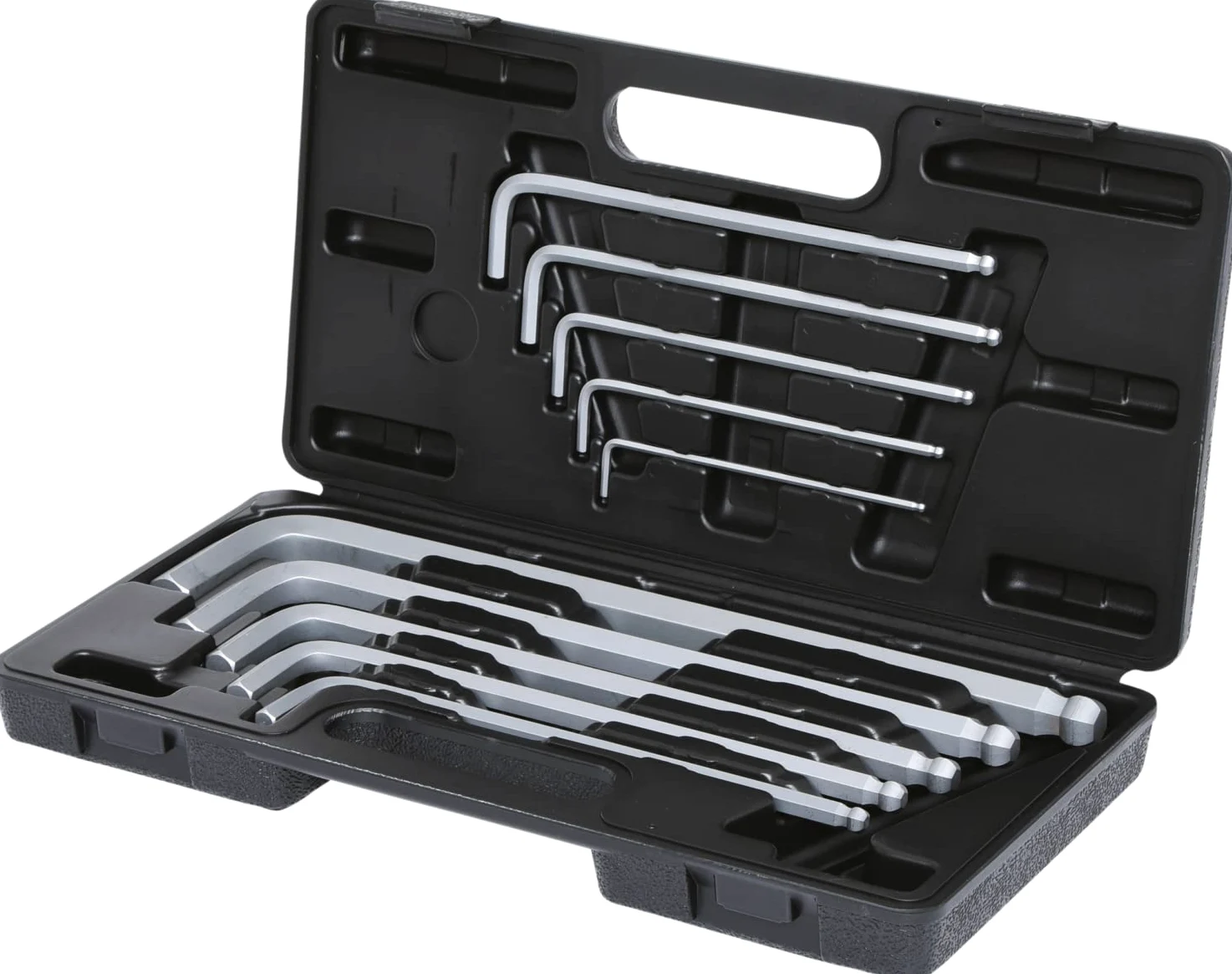 KS Tools 151.2150 Zest kluczy imbusowych 6-katnych z glowica kulkowa, 10-szt, 3-17mm
