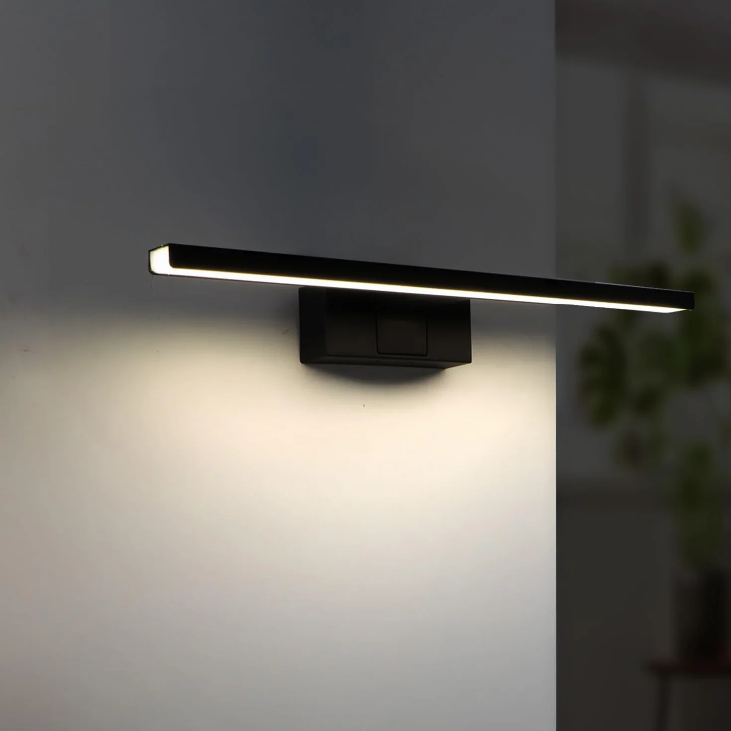 M Ledme - Lampa ścienna LED do lustra łazienkowego Plex 8 W 40 cm, neutralna biel 4000 K, wodoodporna IP44, mocowana do lustra, mebli lub ścian, 400 x 51 x 128 mm (wys.)