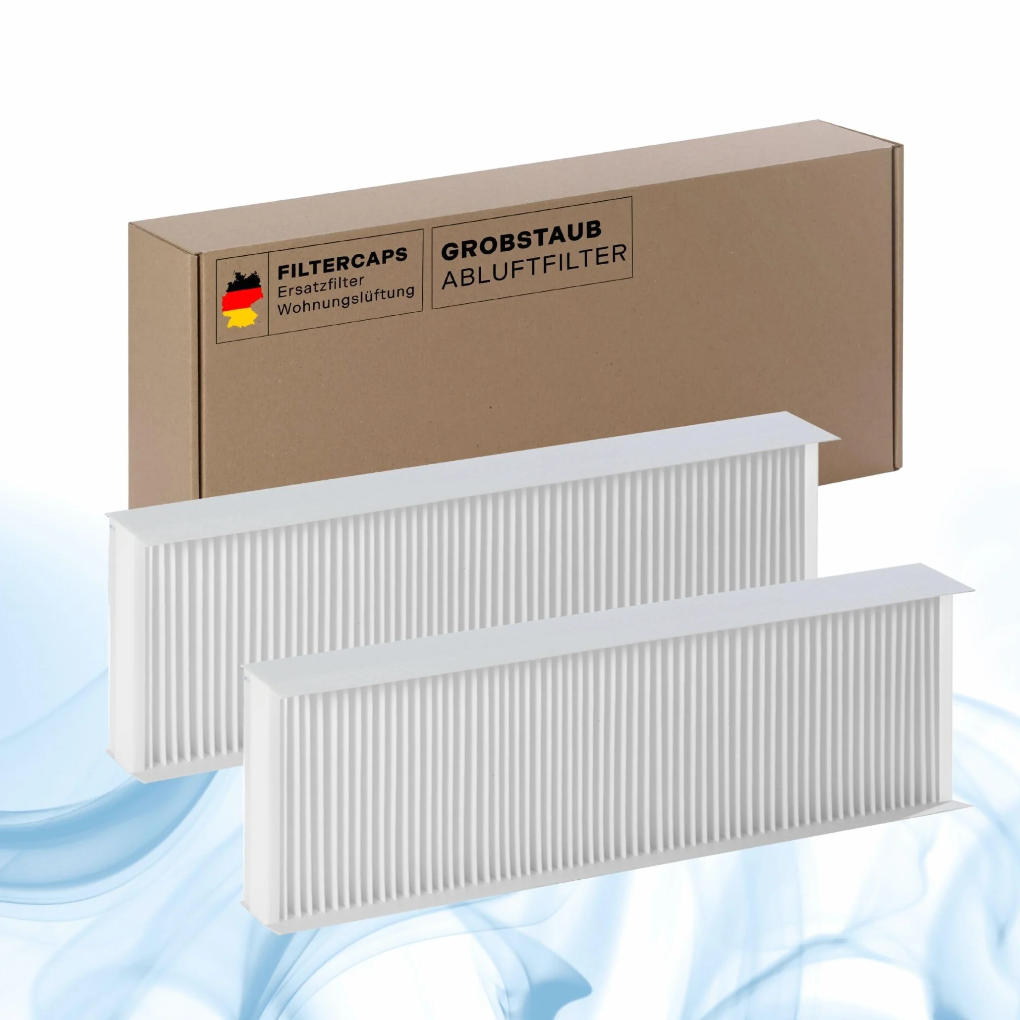 Filtry zamienne dla Vaillant RecoVAIR 260, 360 Zestaw filtrów zamiennych 2X G4, Zastępuje zestaw filtrów G4/F7 360/260 /4, Filtr powietrza do systemu klimatyzacji, wentylacja mieszkań, 496