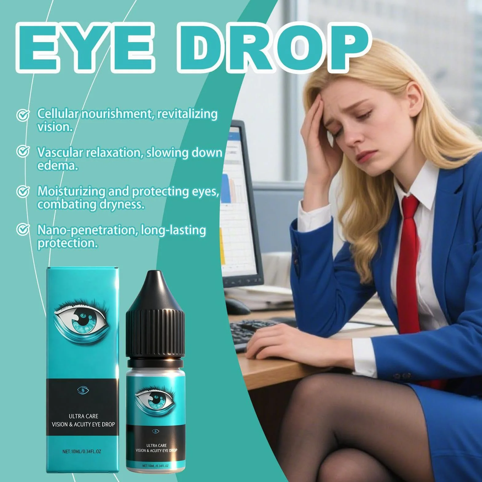 Krople do oczu 10 ml nawilżający roztwór łagodzący zaczerwienienia