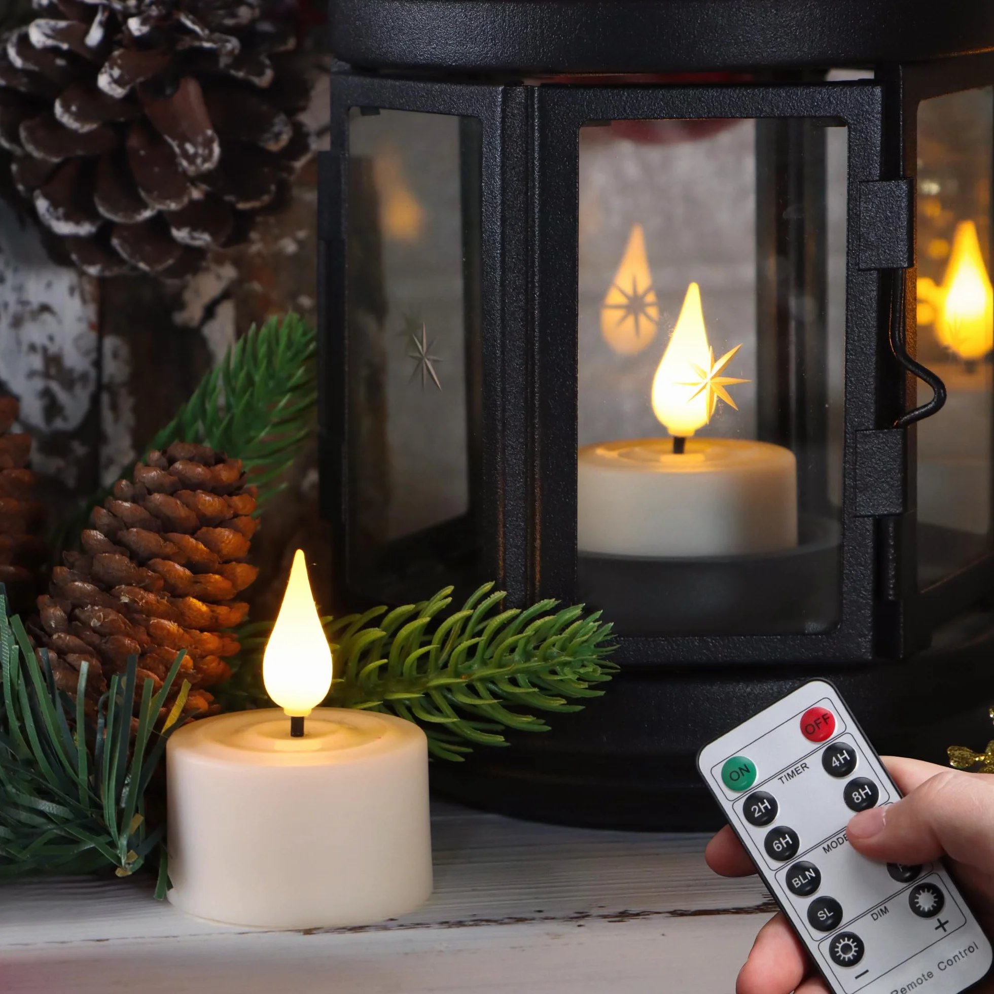 yunsheng Świece typu tealight wielokrotnego ładowania, z pilotem zdalnego sterowania, timerem i stacją ładującą, 12 szt., ładowane, zasilane bateryjnie, elektryczne świeczki LED, migoczące, do domu