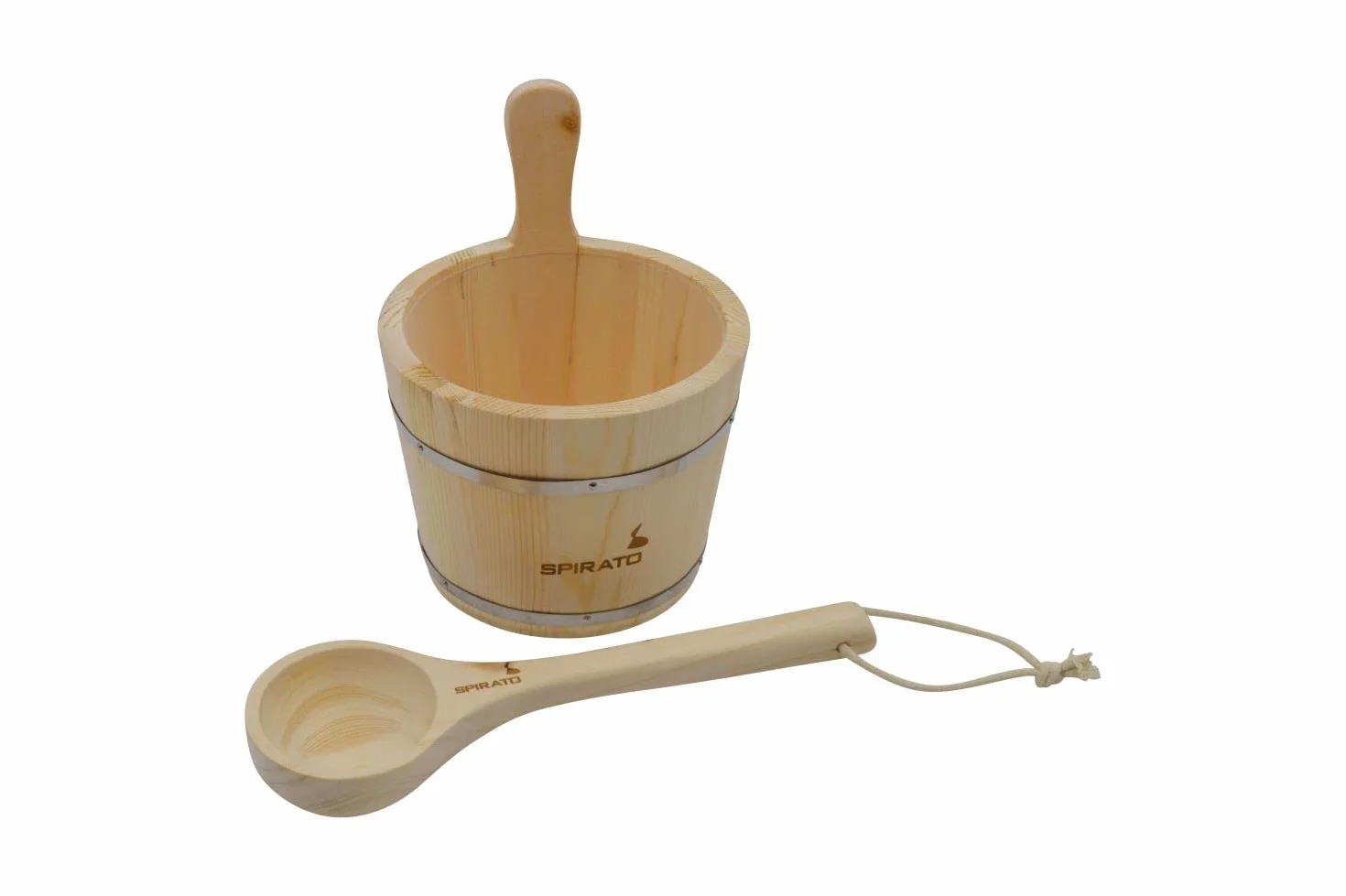 Zestaw akcesoriów do sauny, wiadro do sauny z wkładką, chochla do napełniania itp.