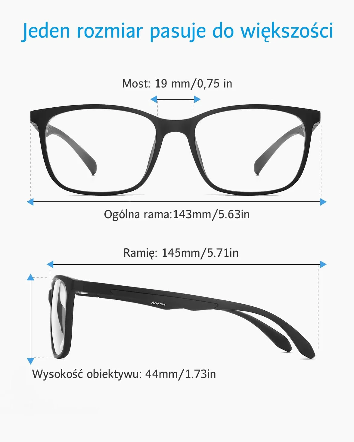 ANRRI Okulary chroniące przed niebieskim światłem, lekkie, z filtrem UV, do gier i komputerów, dla mężczyzn i kobiet