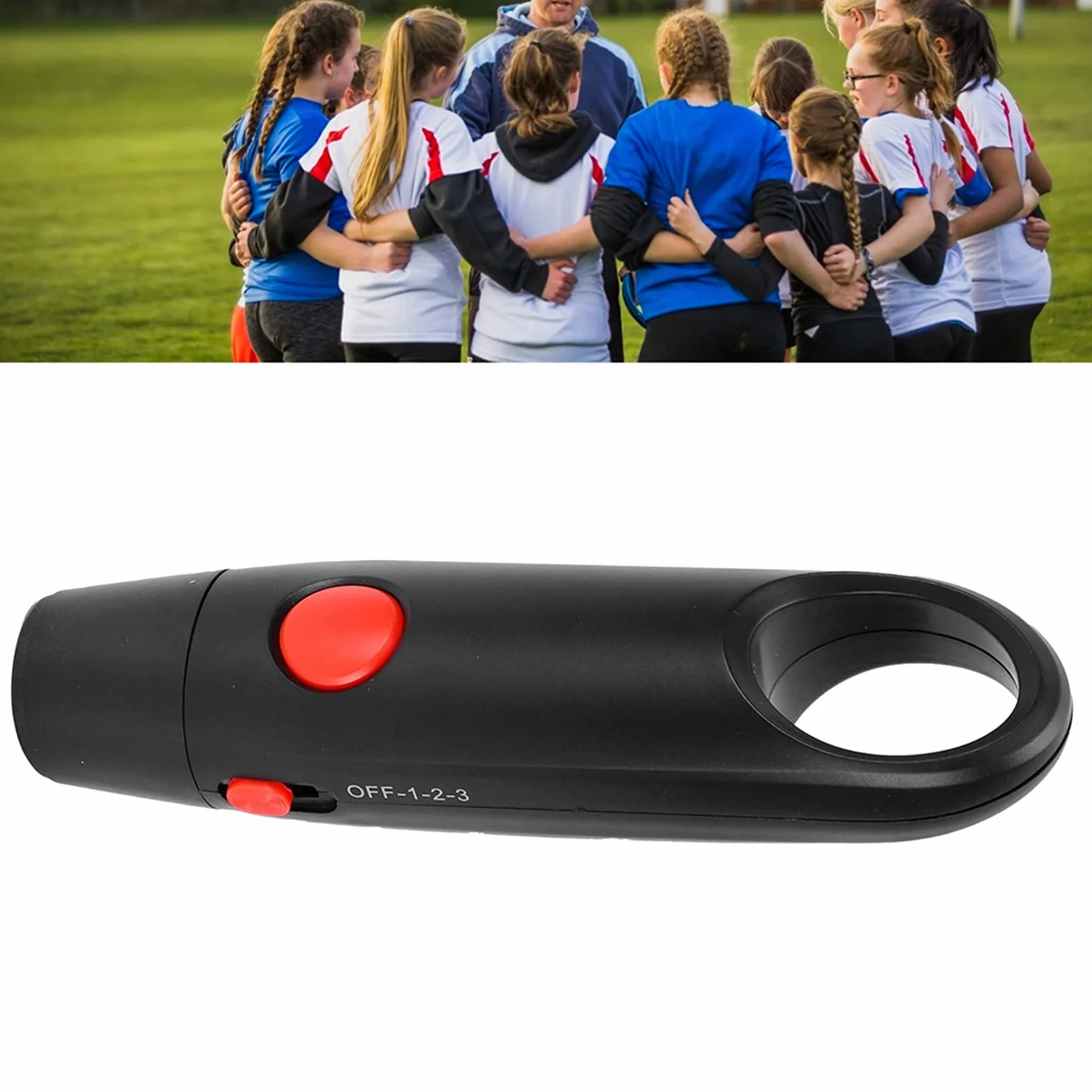 WALFRONT Elektroniczny Gwizdek Nauczyciel Gwizdka Mosiądz i Drewniany Instrumenty Elektroniczny Gwizdek (BLACK)