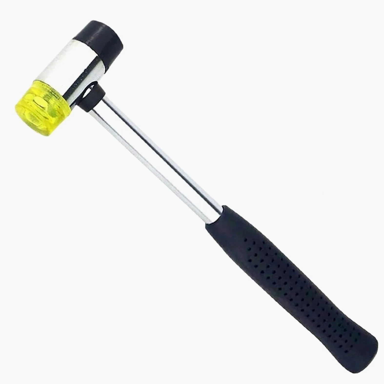 Młotek z miękką powierzchnią, młotek gumowy, 25mm gumowy młotek dwustronny do szklenia okien, nylonowy młotek z okrągłą główką i antypoślizgowym uchwytem, ​​narzędzie do majsterkowania