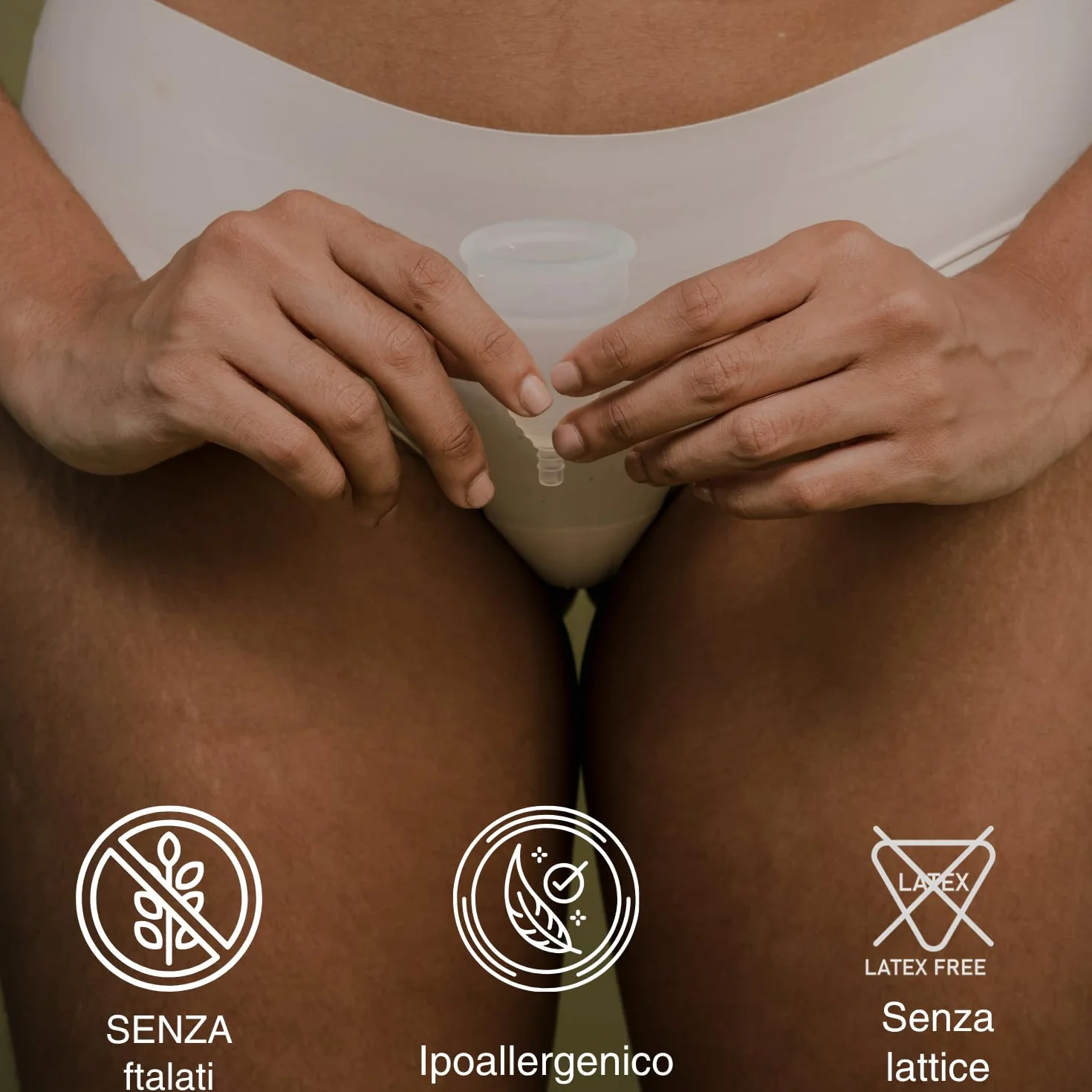 MamiCup zestaw kubków menstruacyjnych M+L turkusowy silikon medyczny