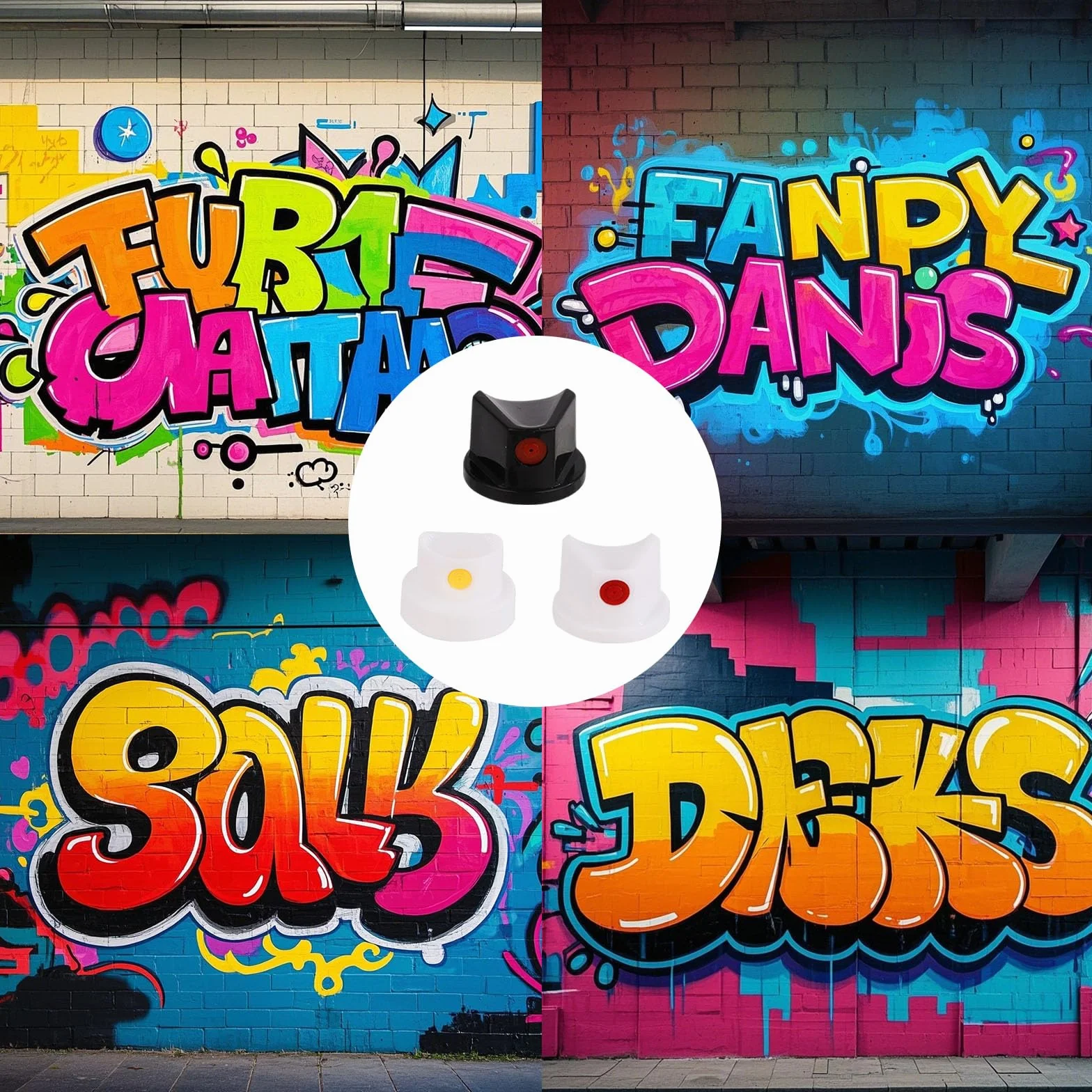 Tinoaly 10 szt. Uniwersalne Nasadki Farby w Sprayu, Wymienne Końcówki do Farby w Sprayu Dysze Puszek z Rozpylaczem do Graffiti i Sztuki Tworzenia Malowania Projektów DIY