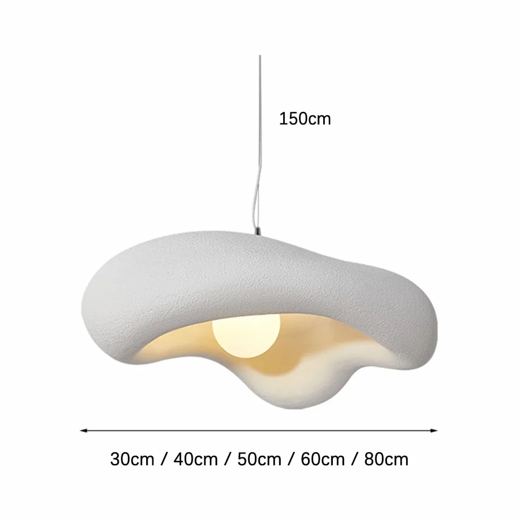 Kreatywna Kwiatowa Lampa Wisząca Wabi-Sabi Lampa Wisząca E27 Nowoczesna Lampy Wiszące Polistyren Lampa Styl Nordycki Do Sypialni Salonu Jadalni Kuchni Pokoju Dziecięcego Żyrandol(White,B)