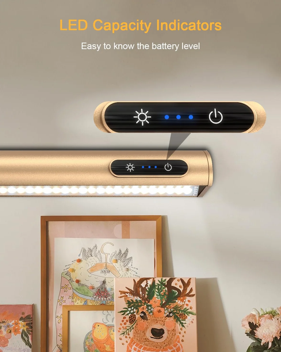 GOVSSING Bezprzewodowa lampa na zdjęcia 40 cm 4000 mAh 3 tryby oświetlenia z pilotem