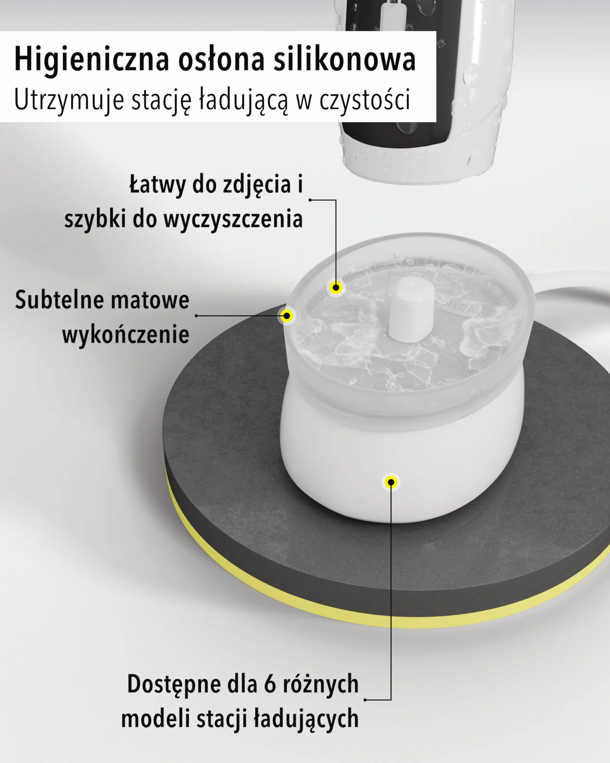 Qikfresh Silikonowa osłona kompatybilny z Oral-B typ 3757 ładowarkę - Higieniczna, kompatybilna z ładowaniem pokrywa do bazy szczoteczki - Mrożony transparent