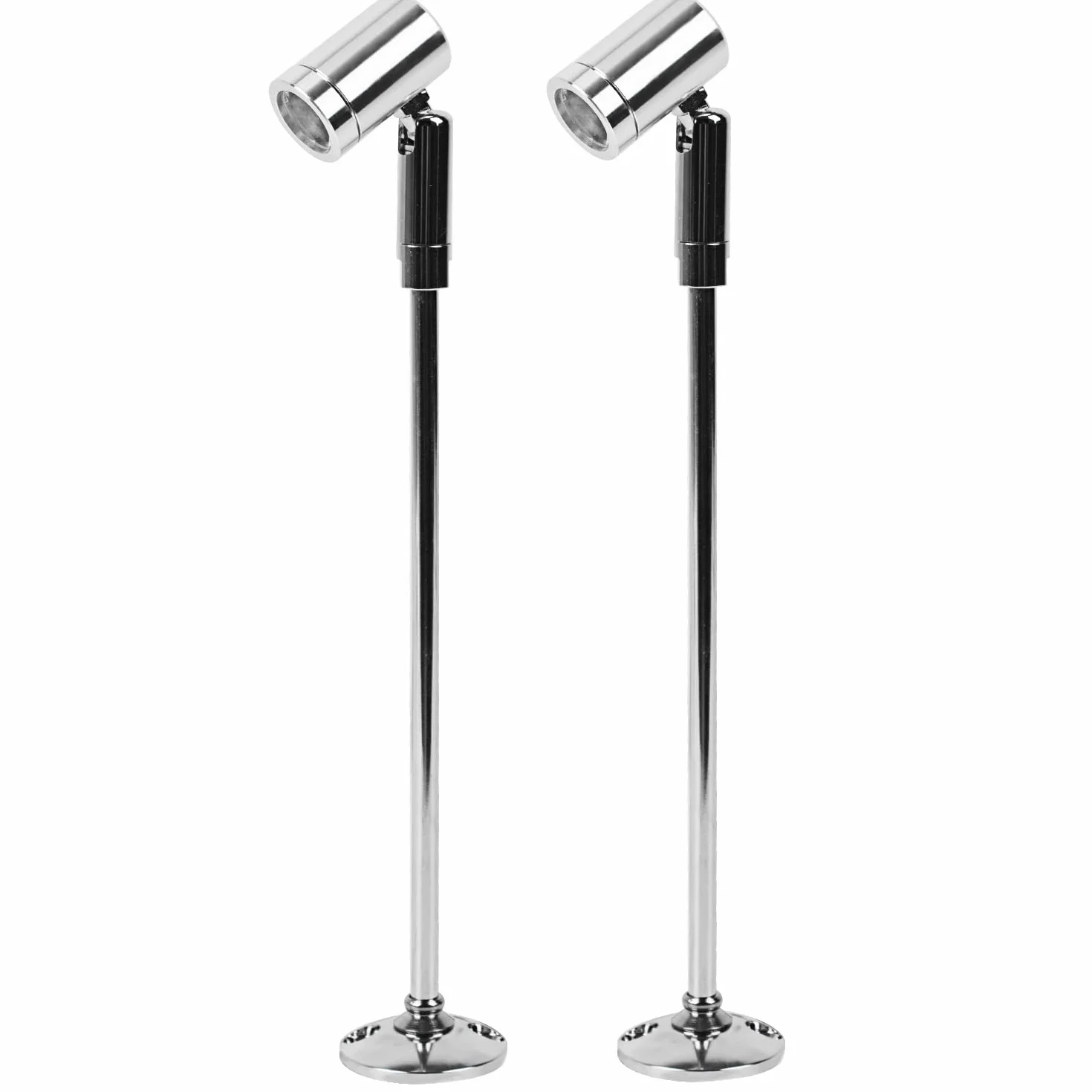 Midore 2 szt. reflektor do szafki na biżuterię, obrotowy, AC85V-265V, mini światło 21 cm, ciepła biel, 3200 K