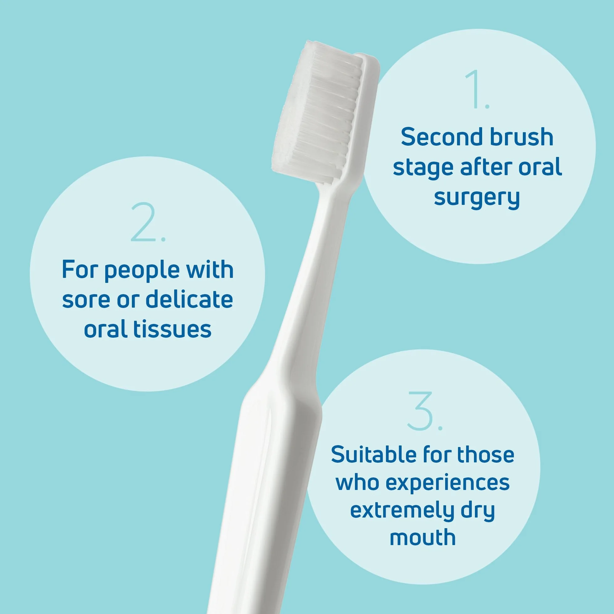 TePe Gentle Care Extra Soft Szczoteczka do zębów, jasnozielona, 1 szt., pooperacyjna szczoteczka do zębów, supermiękka szczoteczka do wrażliwych zębów