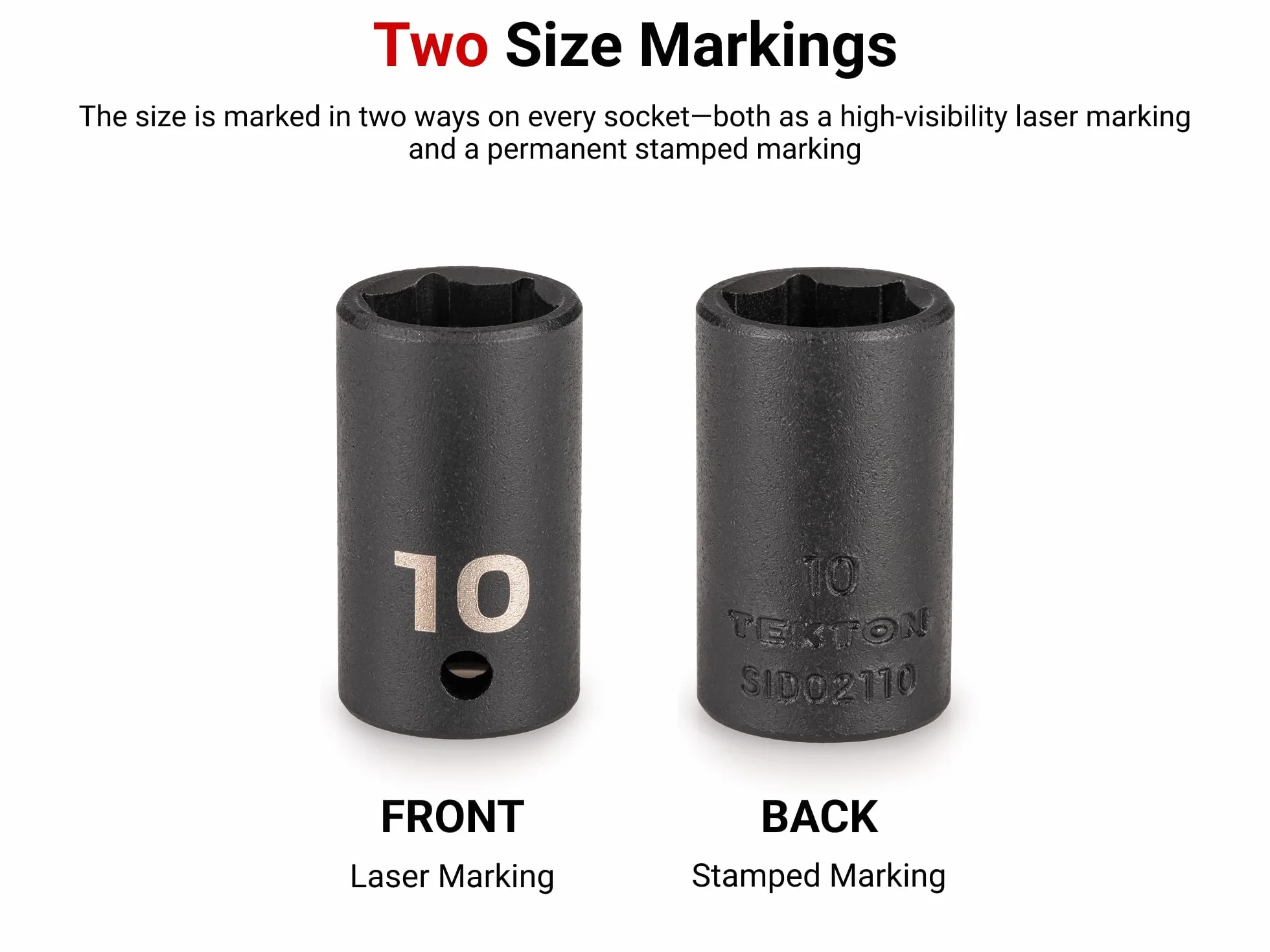 TEKTON 6-punktowy zestaw nasadek udarowych z szyną, 16-częściowy (4-17 mm) | SID90102