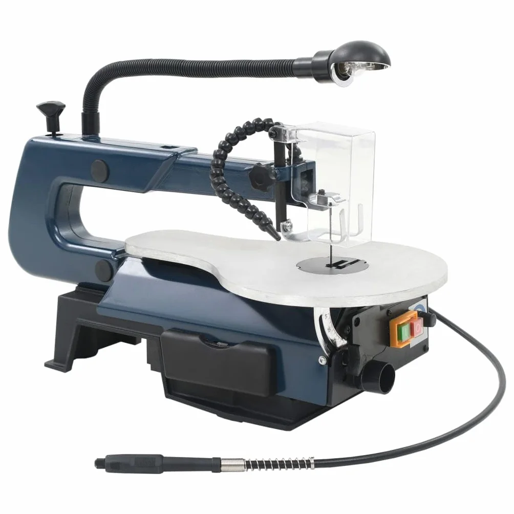 108-częściowy zestaw wyrzynarek 125 W ze stołem roboczym 252 mm, elektryczna piła precyzyjna do drewna, tworzywa sztucznego, metalu, o zmiennej prędkości, łącznie z brzeszczotami, akcesoriami
