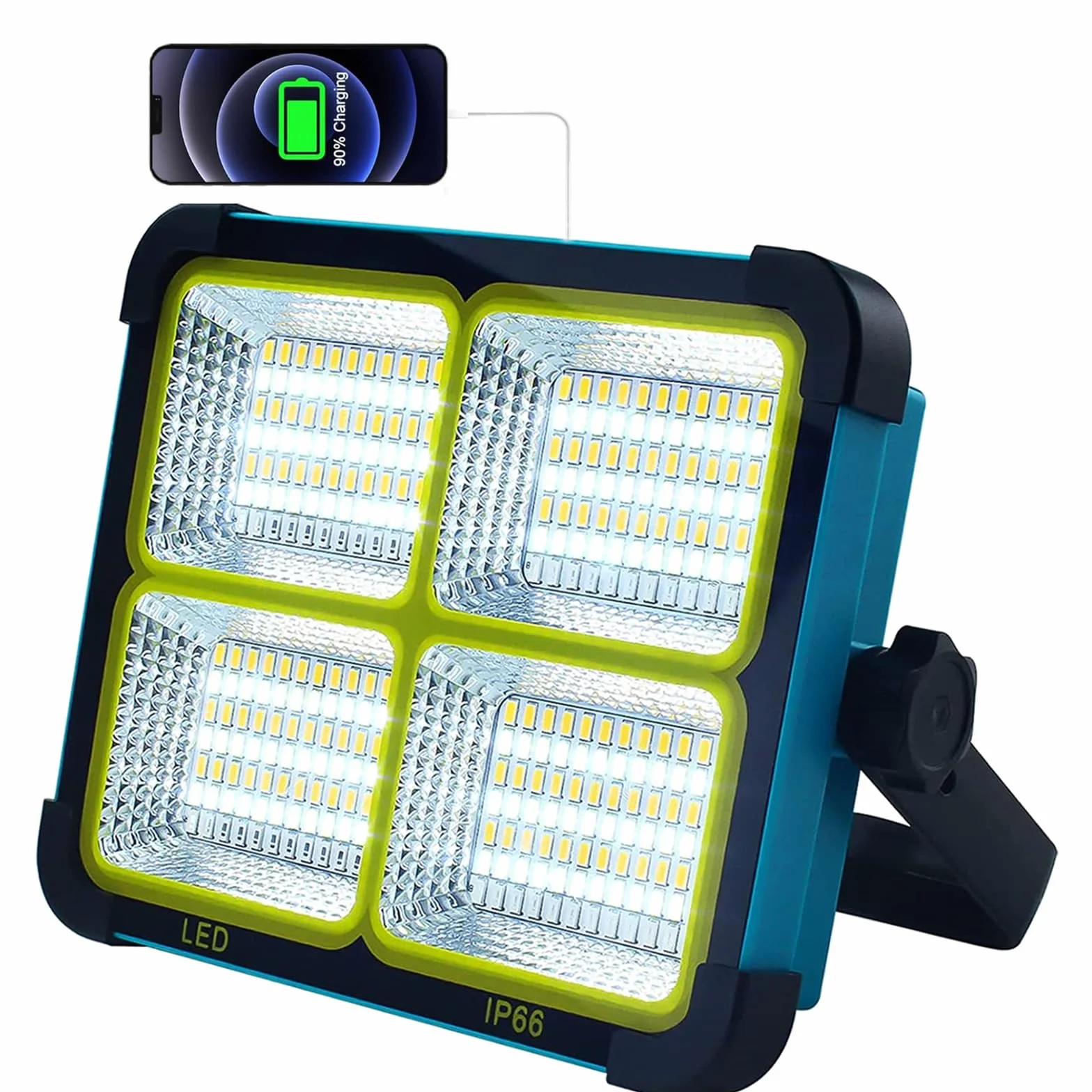 Solarna Lampa Robocza LED 100W 10000LM 4 Tryby 180° Obrotowa z Akumulatorem