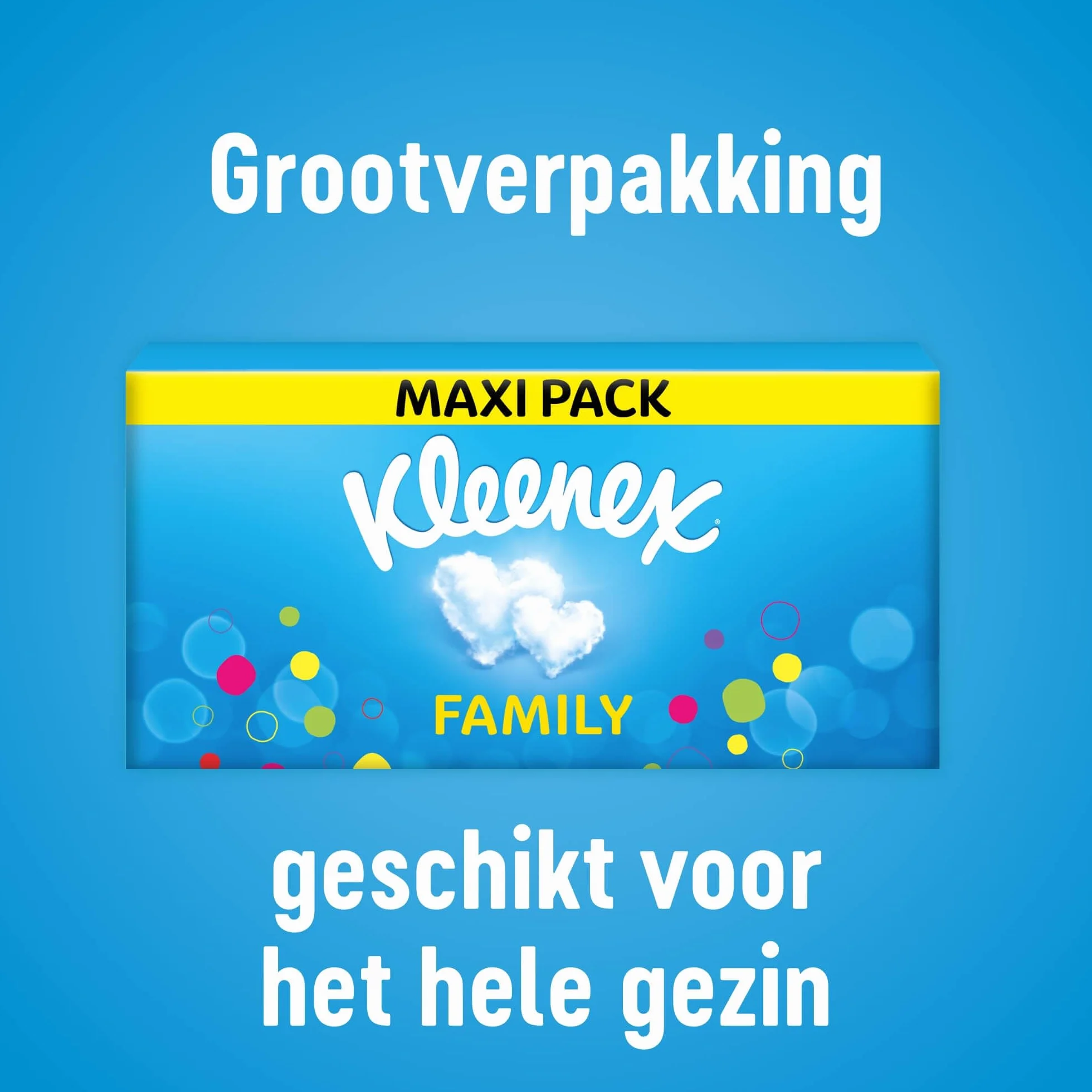 Tkaniny Kleenex Family - 1280 chusteczek - 10 x 128 sztuk - Pudełko na prezent