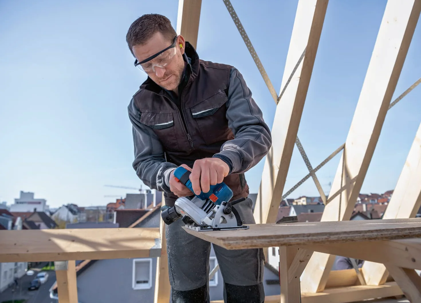 Bosch Professional Gks 18 V 57-2 Pilarka Tarczowa, Niebieski/Czarny, 18 V