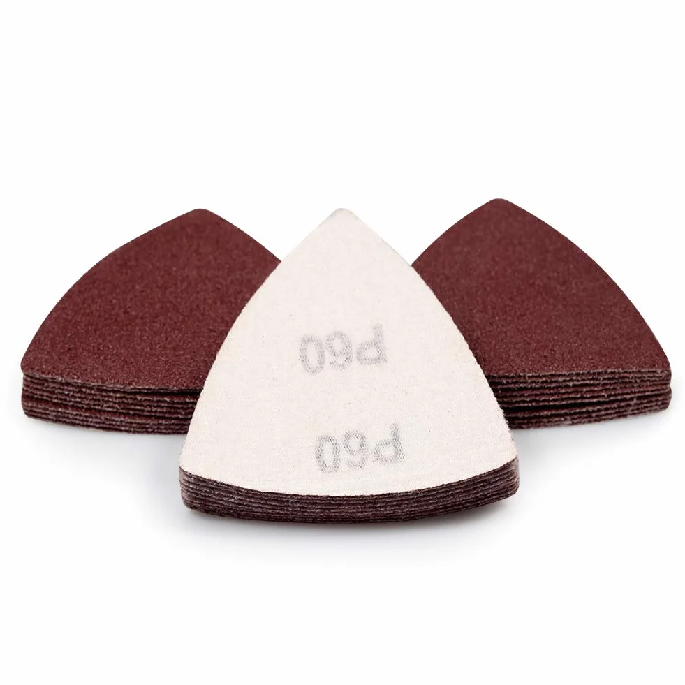 SPEEDWOX 30 szt. hak i pętelka trójkąt papier ścierny ziarnistość 60 mm 80 mm 3-1/8 cala do oscylującego narzędzia szlifierka szczegółowa tarcze szlifierskie trójkąt podkładki szlifierskie