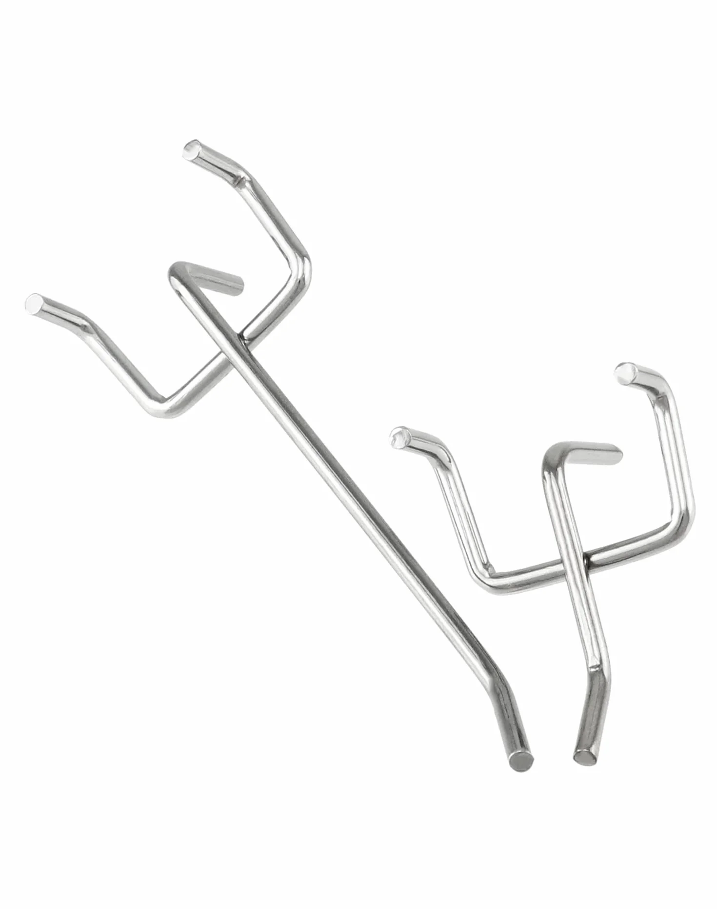 QWORK® 60szt. Perforowane haki ścienne, haki do tablic perforowanych, haki ścienne na narzędzia do wyświetlaczy sprzedażowych (5cm, 10cm)