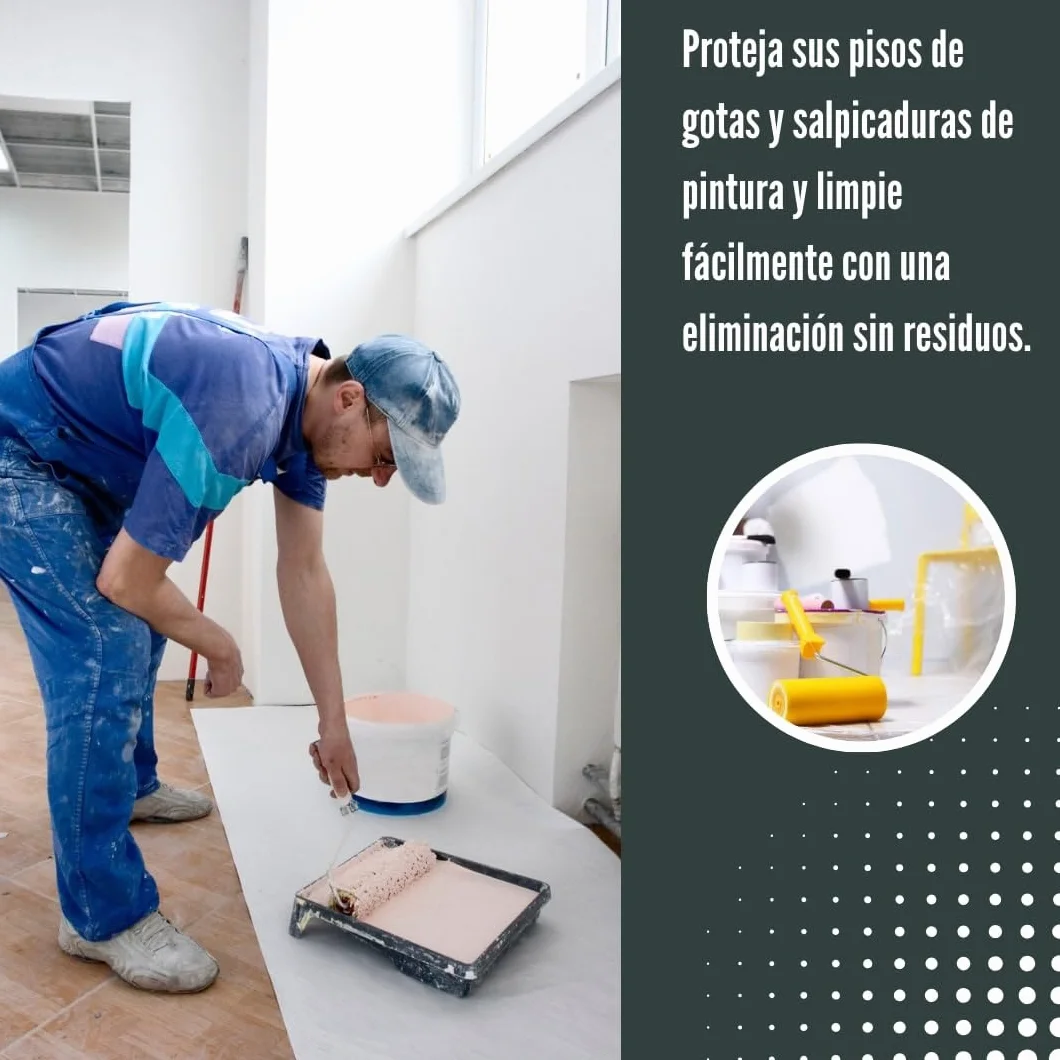 Perfect Cover® Eco Samoprzylepny tynk – włóknina malarska – powłoka z powłoką antypoślizgową – ochrona schodów – ochrona podłogi podczas prac DIY, na plac budowy i renowacji (0,65 x 25 m)
