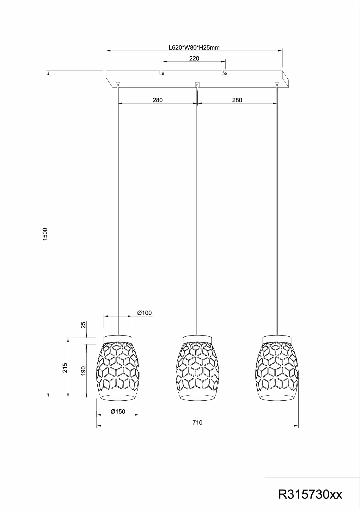 Reality Bidar R31573065, metal w kolorze kawy/złota, naturalne drewno, z wyjątkiem 3x E27