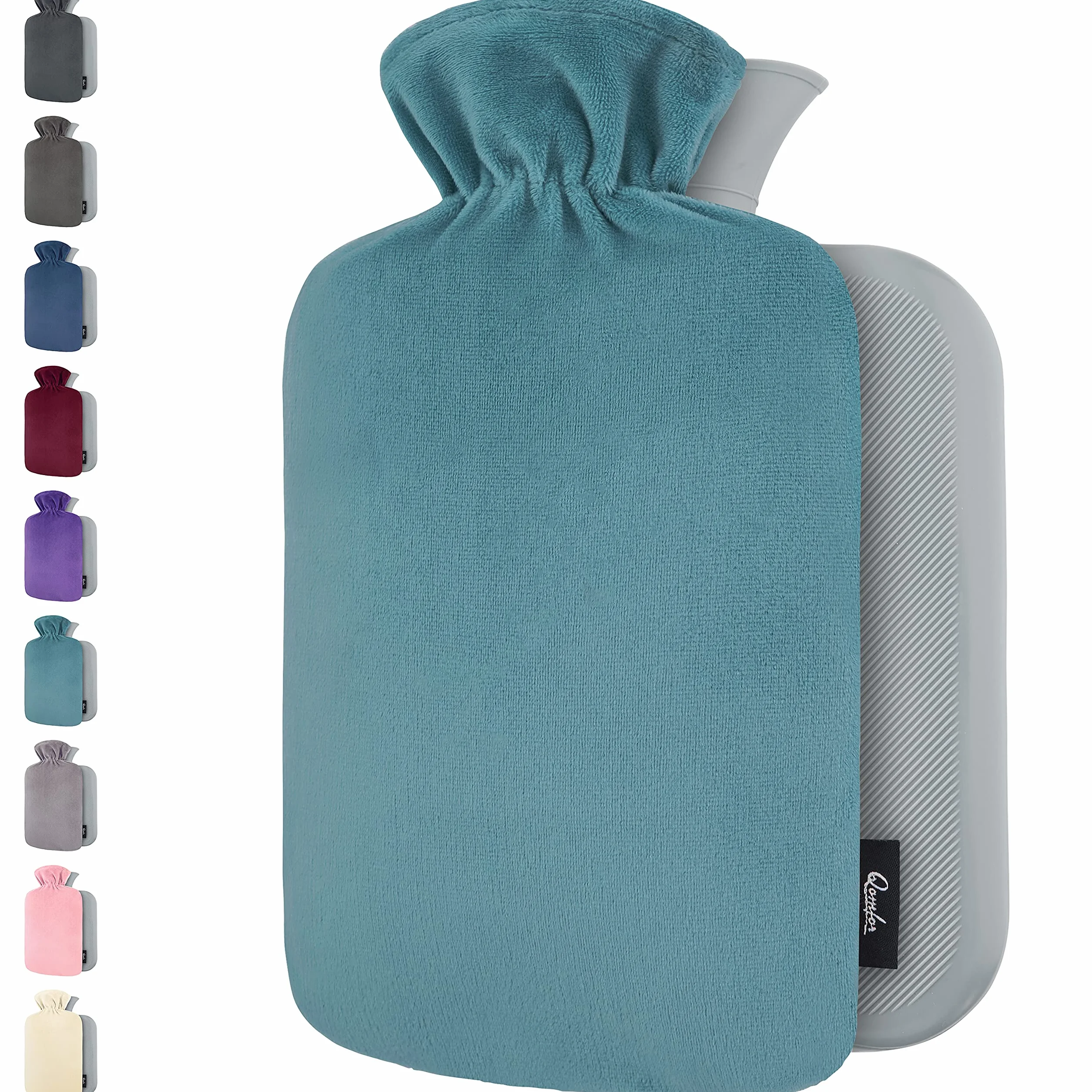 Hot Water Bottle with Fleece Cover 2L Heating Pad for Menstrual Cramps