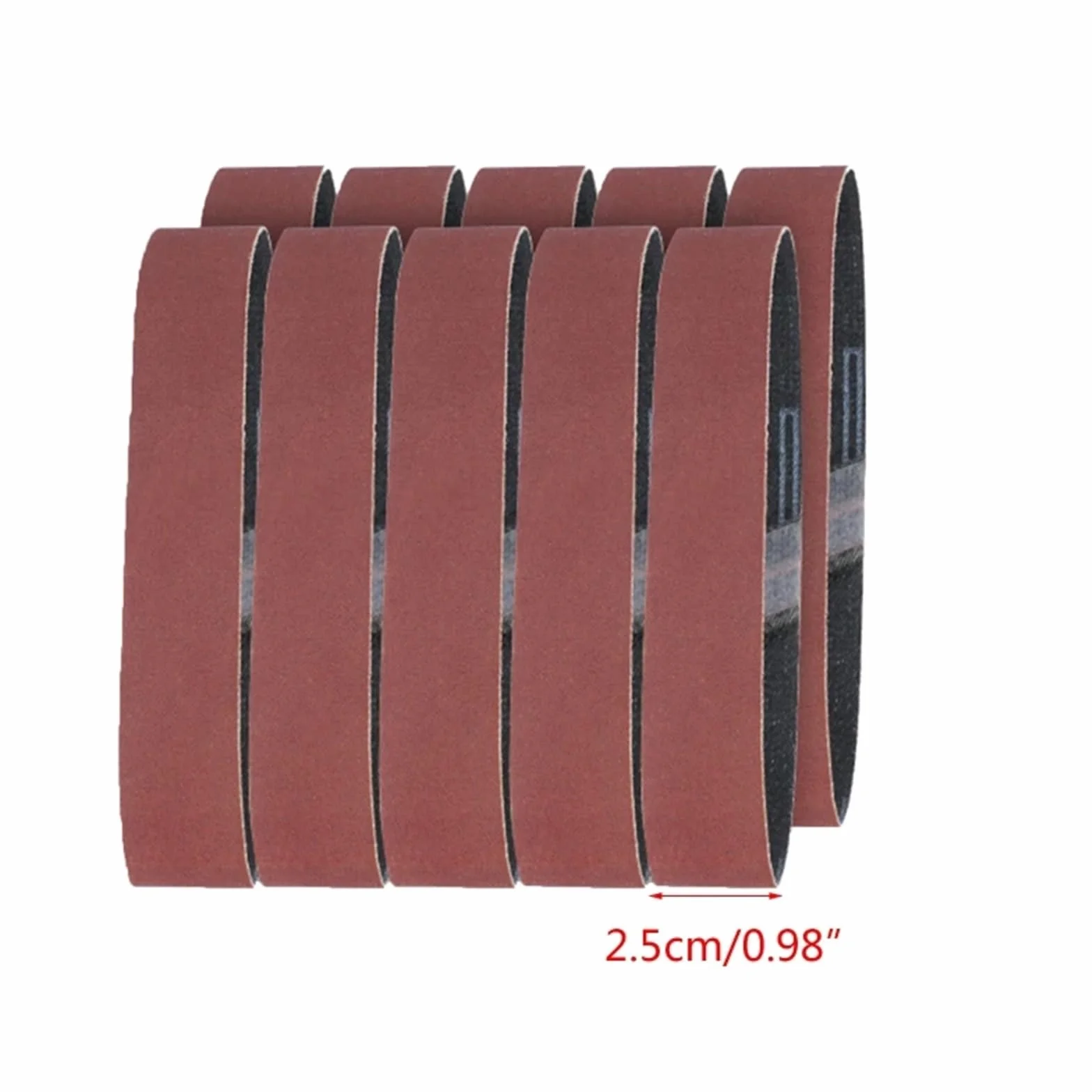 Szlifierka taśmowa Taśmy szlifierskie 10 sztuk 25x330mm Taśma ścierna zapobiegająca zatykaniu 120/320/600/800/1000 Grys do drewna(120 Grits)