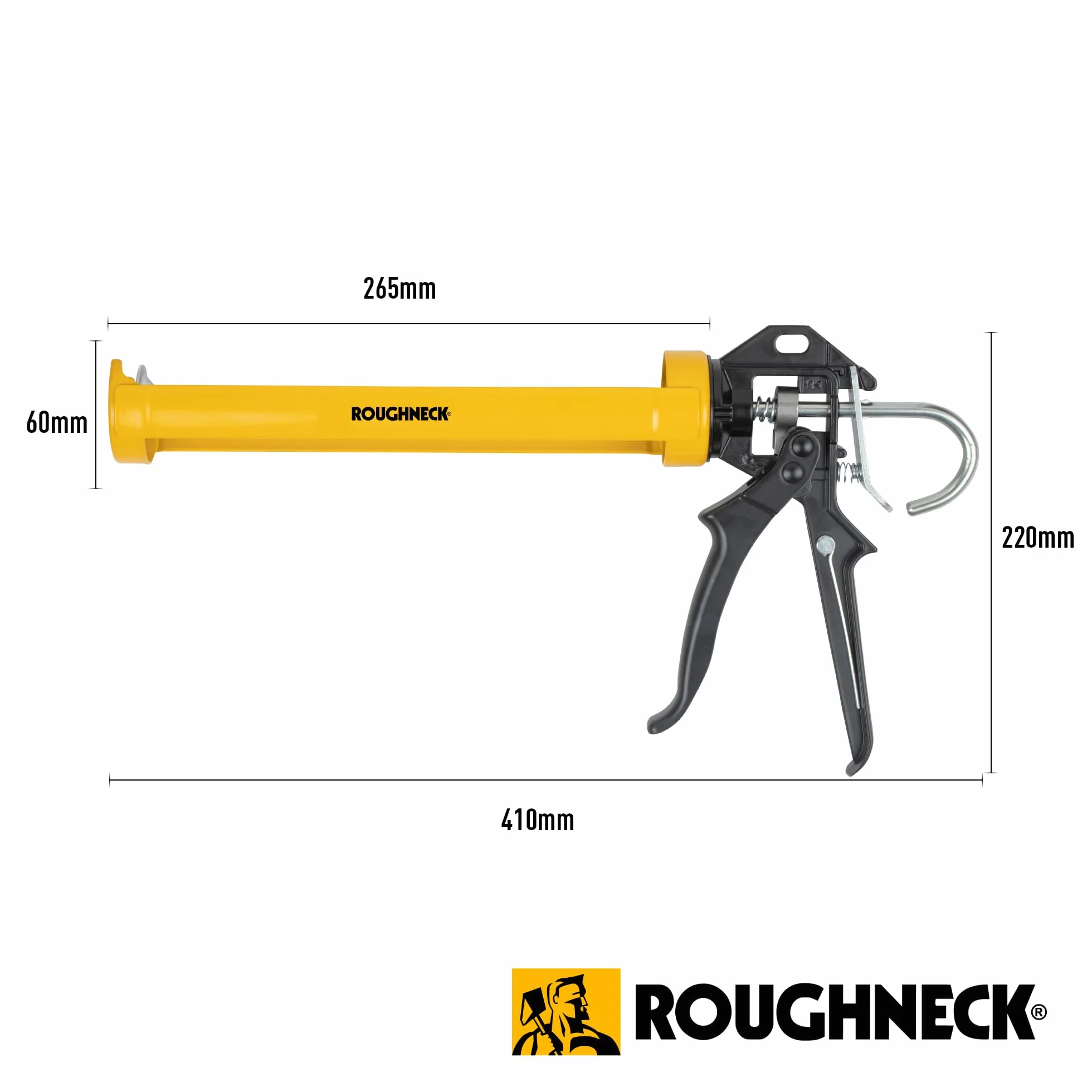 ROUGHNECK Semi Barrel Professional pistolet uszczelniający 265 mm 10,1/2 cala