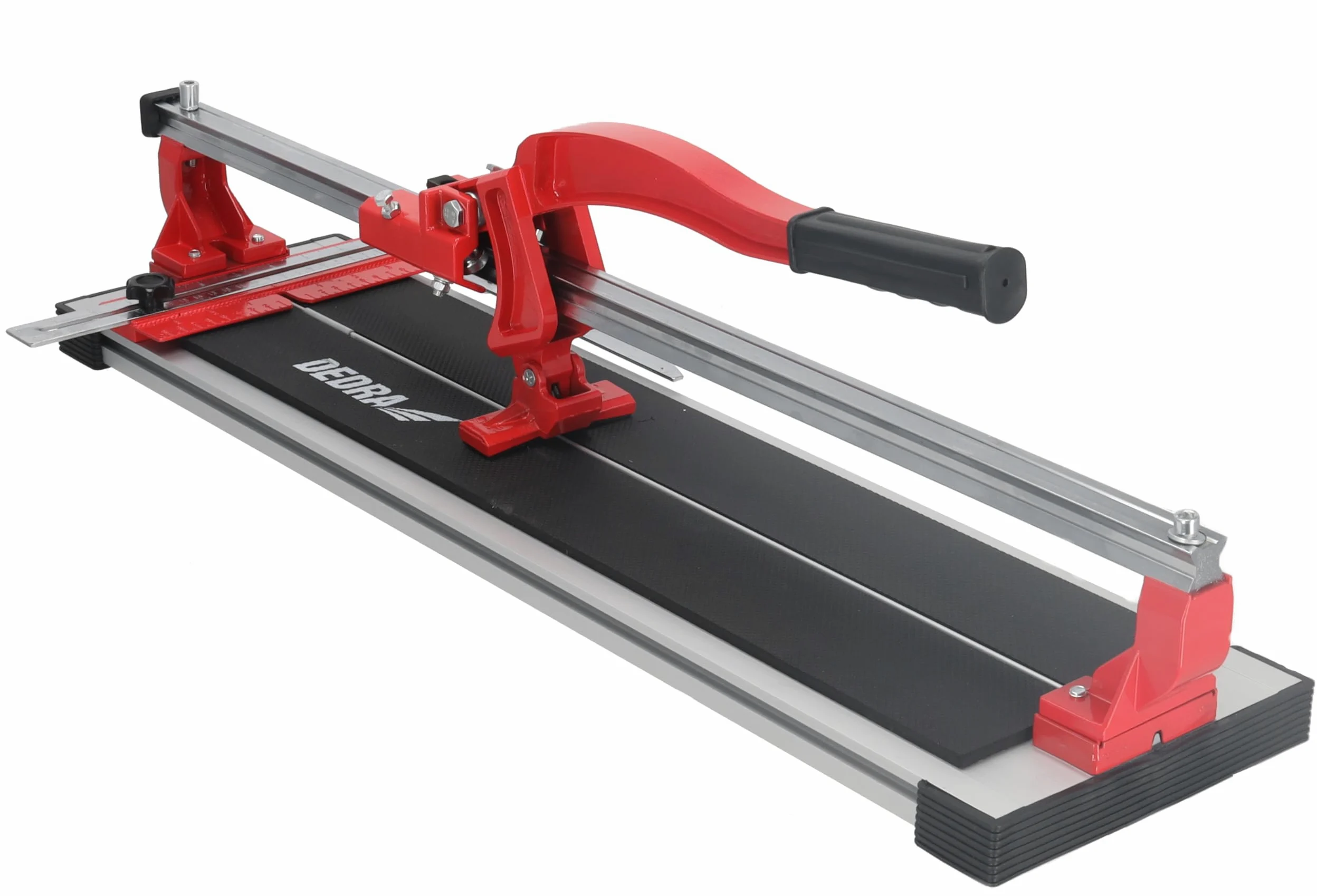 Dedra 1151-060 – ręczna przecinarka do płytek 600 mm, prowadnica profil X, łożyskowana, gumowany blat, kątownik i przymiar w zestawie