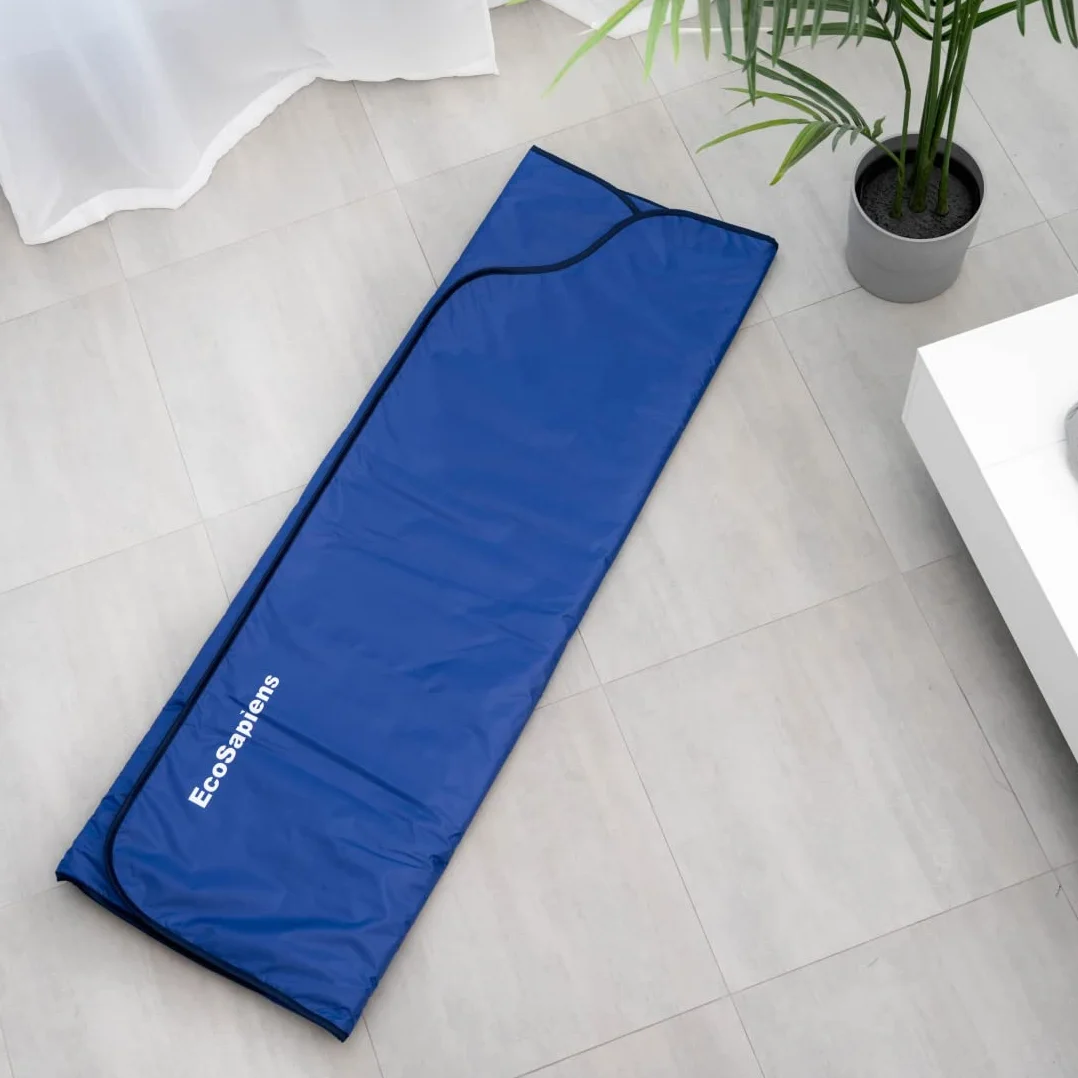 Infrasauna koc do sauny na podczerwień 180 x 220 cm, 2-strefowy pilot zdalnego sterowania, przenośny SPA w domu, terapia na podczerwień, detoksykacja ciała, fitness, ochrona przed starzeniem się, maszyna do makijażu, osobista torba do sauny