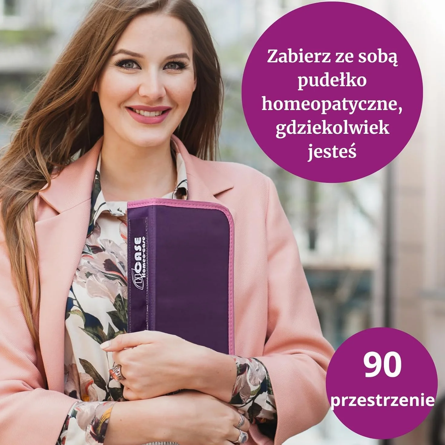 HOMEO-Case | Etui Homeopatyczne z 90 Przestrzeniami na Fiolki Boiron o Pojemności 4 Grama | Nie Zawiera Fiolków | śliwkowy