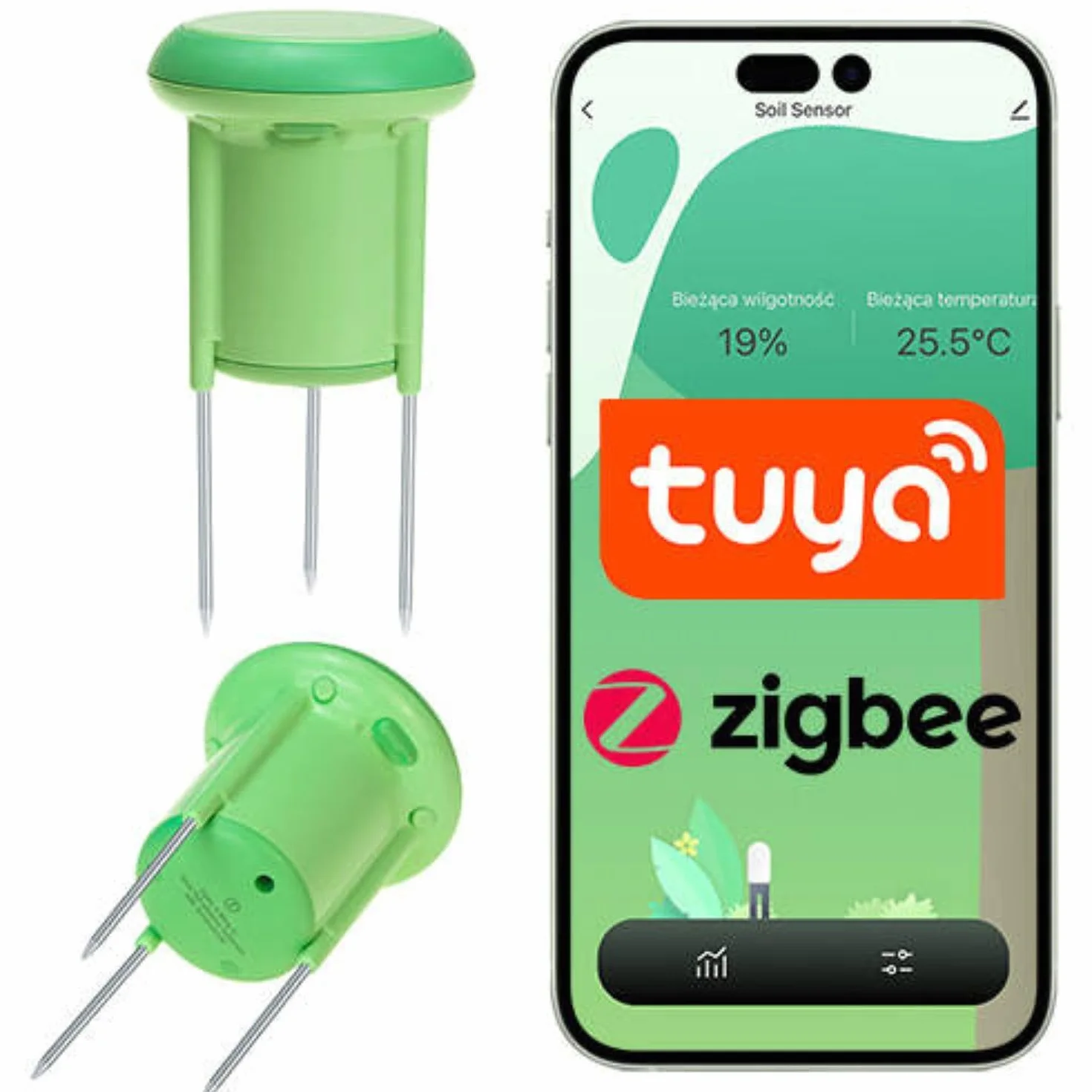 Inteligentny czujnik wilgotności i temperatury gleby ZIGBEE IP66 Tuya Wodoodporny