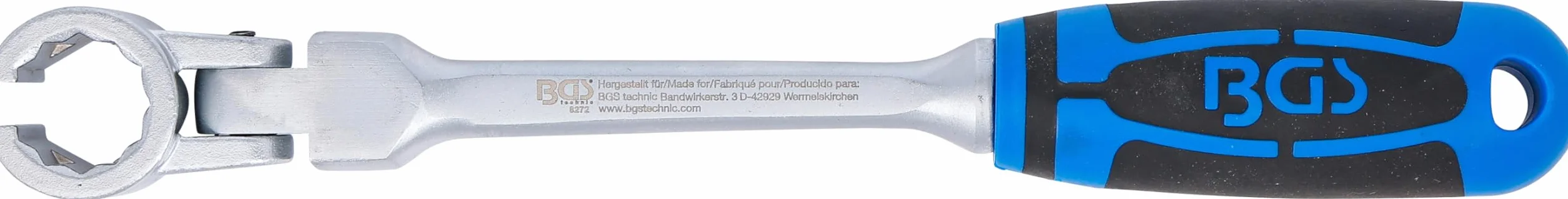 BGS 8272 | Specjalny klucz oczkowy do sond lambda, łamany, z uchwytem | 22 mm