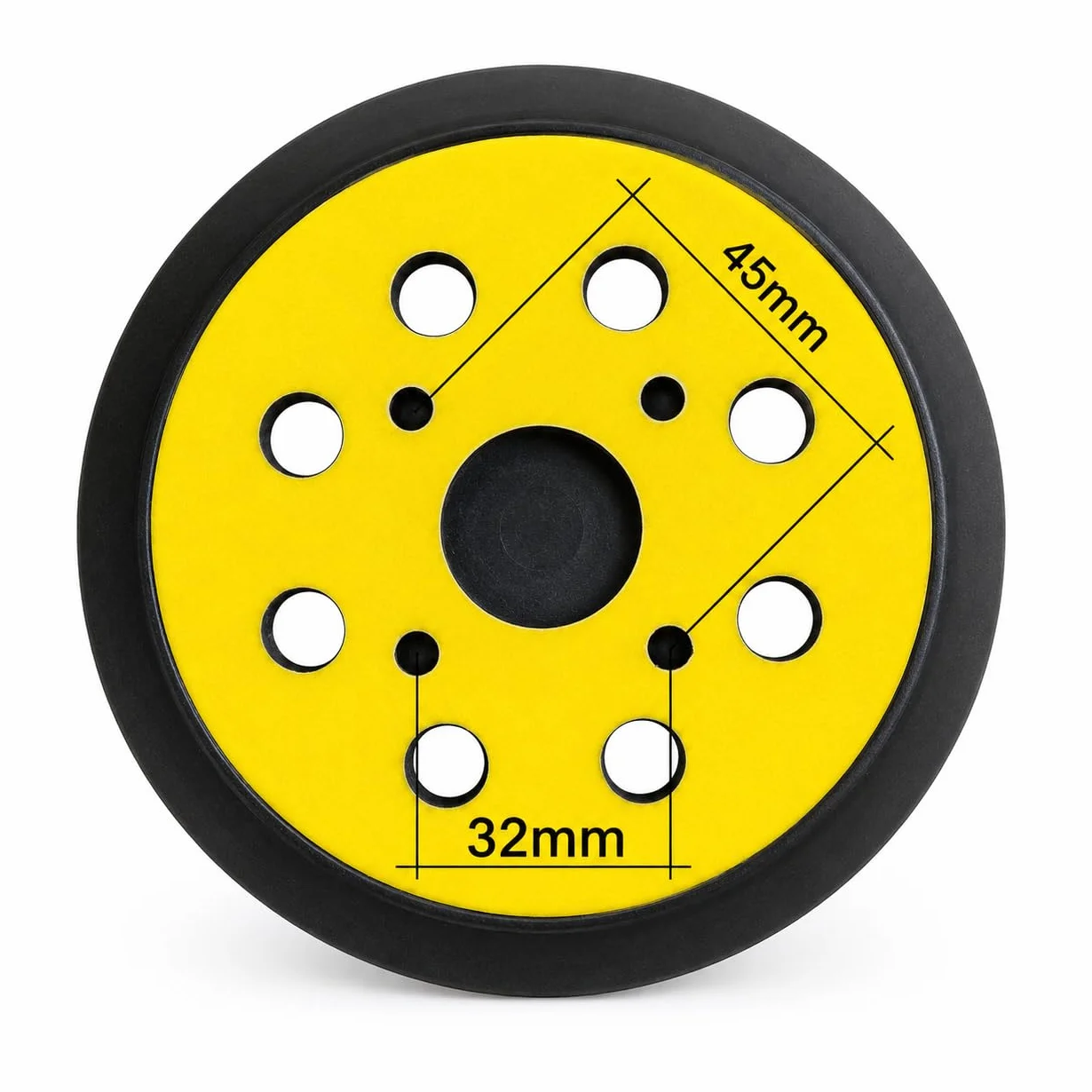 Talerz Szlifierski 125 mm na Rzep 8 Otworów Dysk do Szlifierki Mimośrodowej Otwór 22,2 mm