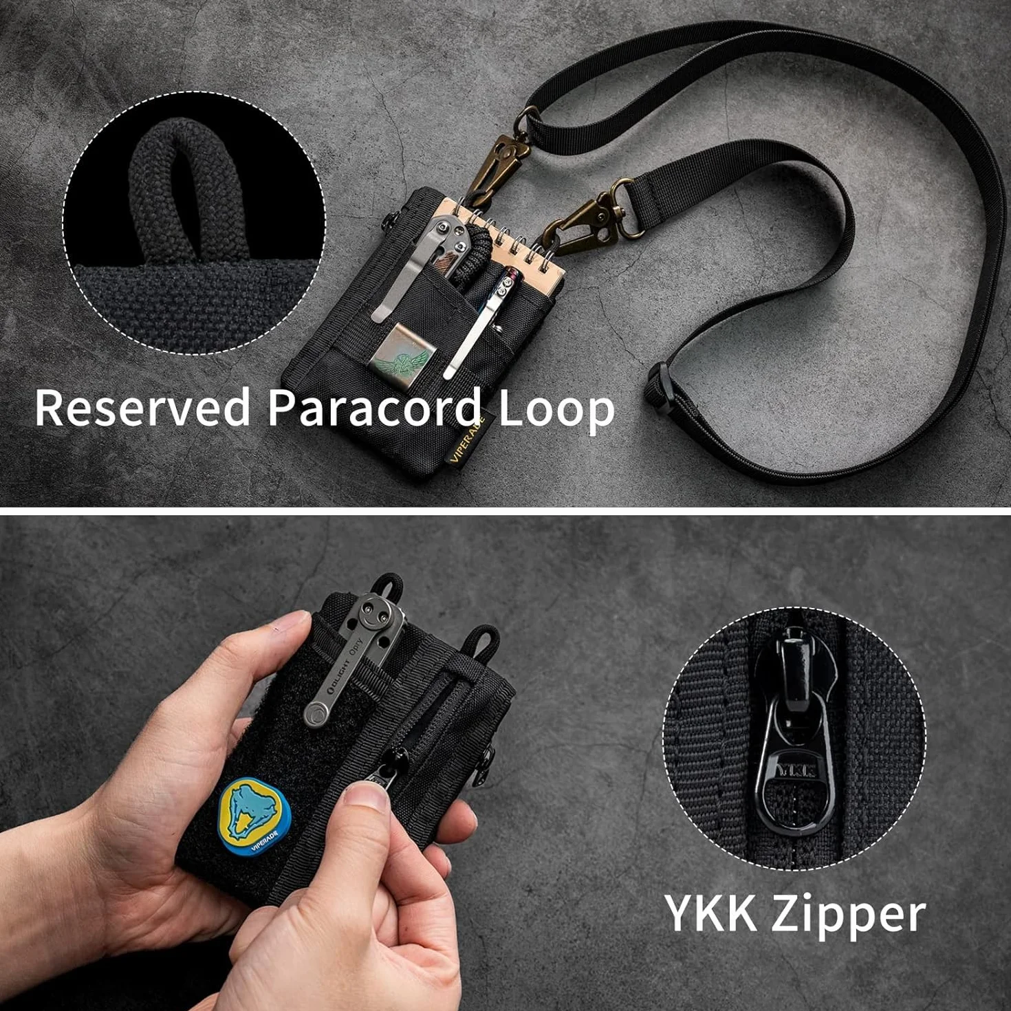 VIPERADE VE18-S mała torba EDC Mini Pocket Pouch Tool Organizer 6 kieszeni