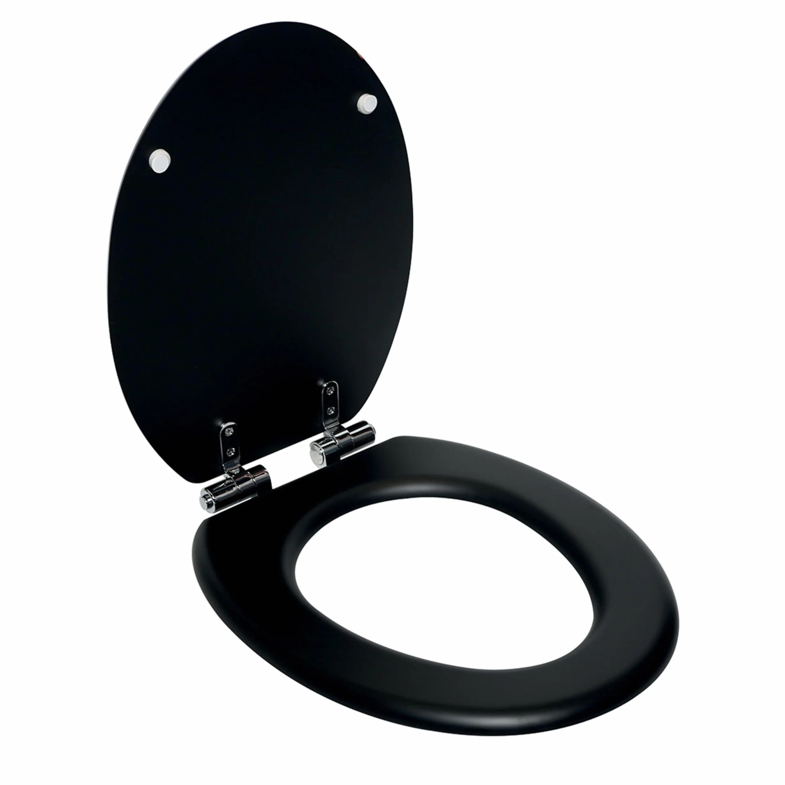 SENSEA - Deska sedesowa PURITY – owalna – wolnoopadająca – deska sedesowa z funkcją Quick Release – maks. 150 kg – MDF FSC – czarna – deska sedesowa – deska sedesowa – deska sedesowa – deska sedesowa