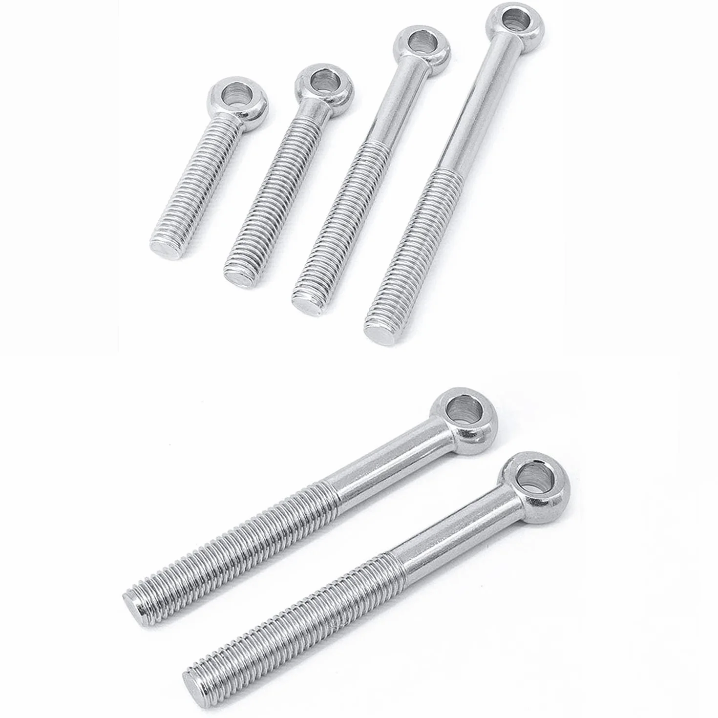 Śruba Oczkowa Do Podnoszenia Maszyn Z Ramieniem Obrotowym M5X15 Mm-M5X50 Mm, 10 Sztuk 304 Ze Stali Nierdzewnej Metryczne Śruby Oczkowe/M5X15Mm