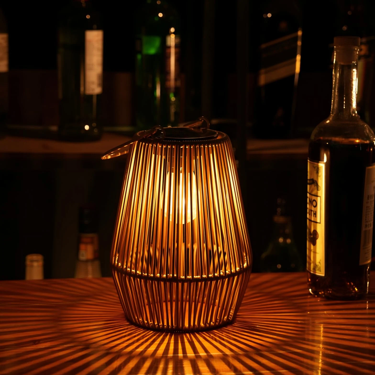 Zewnętrzna lampa solarna do ogrodu, KagoLing 2 zewnętrzna lampa solarna IP65, ręcznie robiona, wisząca latarnia słoneczna, idealna do ogrodów bożonarodzeniowych, Halloween, balkon