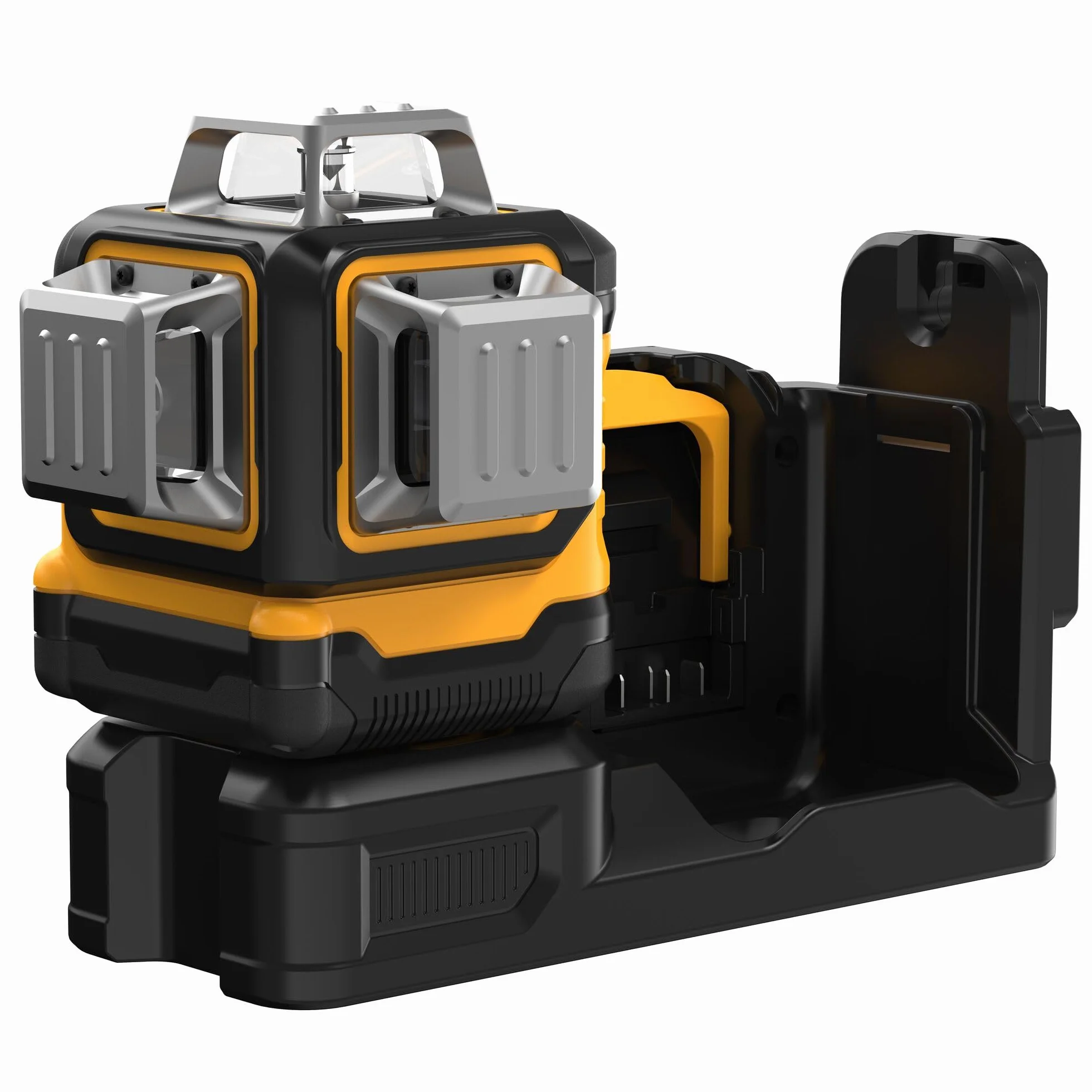DEWALT DCE089D1G18-QW DCE089D1G18-QW-Poziom 3-liniowy 360° XR 18V/12V Samooczny zielony laser z akumulatorem 18V Li-Ion 2Ah, srebrny