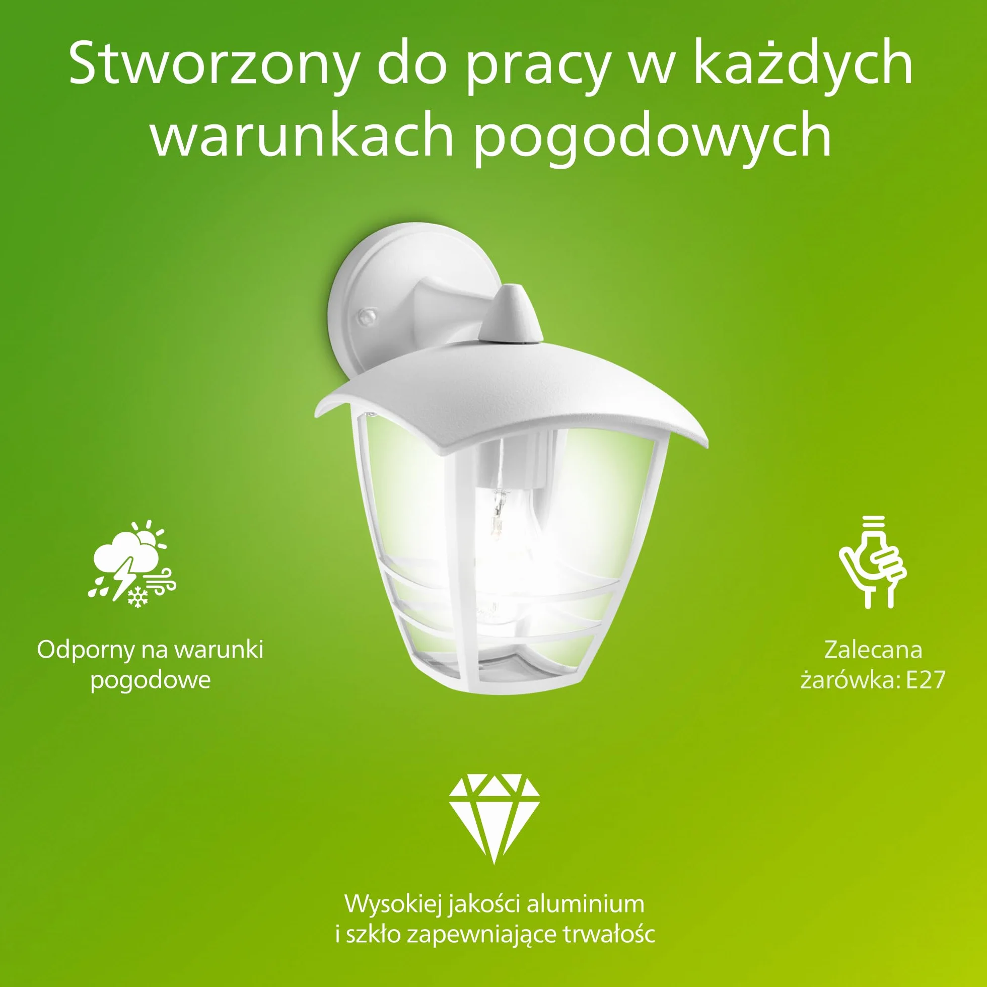 Philips My Garden Creek Lampa Ogrodowa Aluminium Biały 24 cm