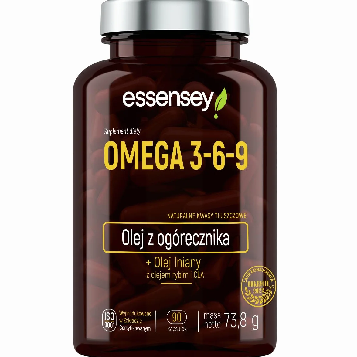 ESSENSEY - OMEGA 3-6-9 I 90 kapsułek I Kwasy tłuszczowe omega-3, -6 i -9 I Witamina E o działaniu antyoksydacyjnym¹ I EPA i DHA I Olej rybny