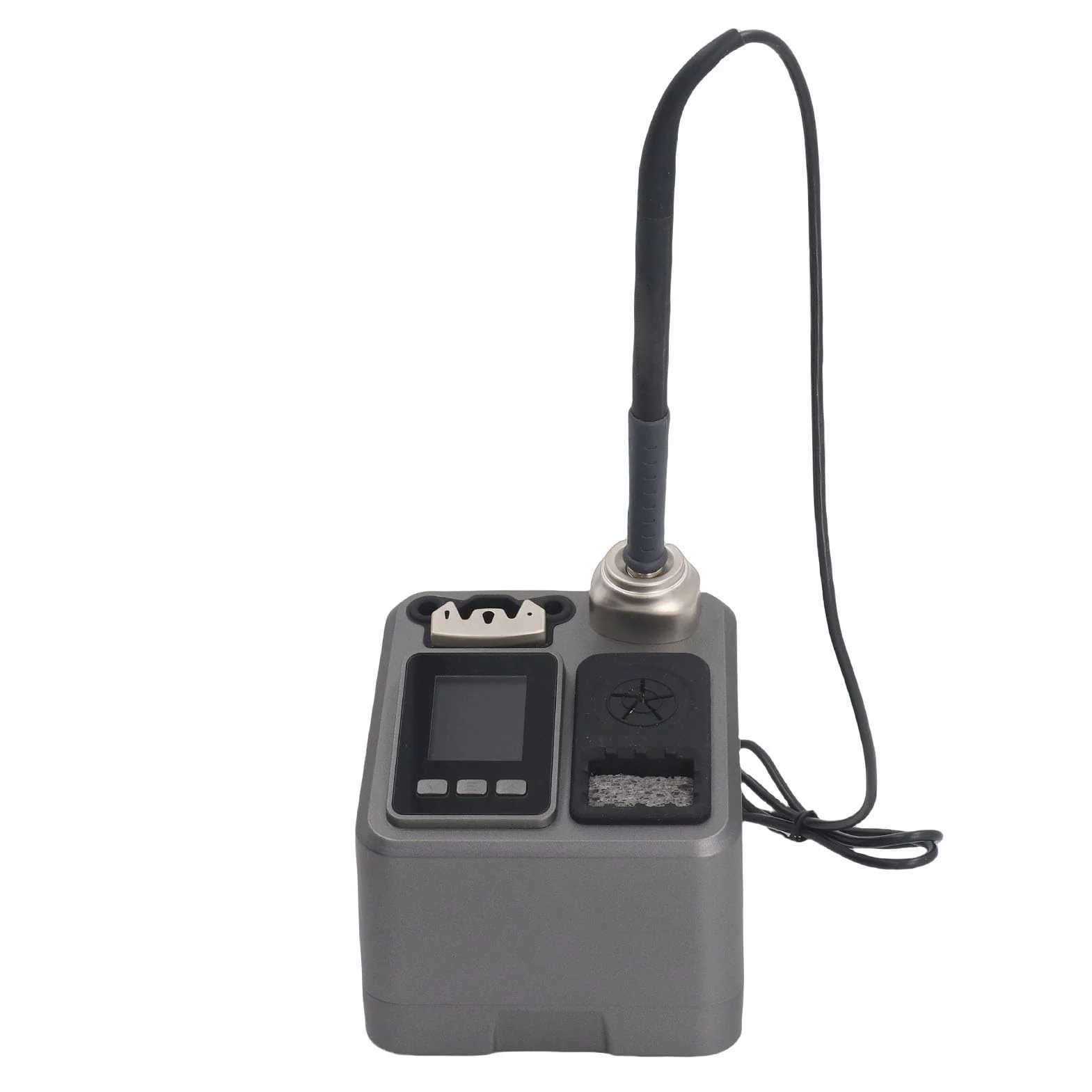 Ejoyous Stacja Lutownicza, Stacja Lutownicza o Stałej Temperaturze 120 W z Wyświetlaczem LCD, Ogrzewanie PID Automatyczny Transformator Uśpienia od 212 do 896°F do Naprawy Elektroniki Laboratoria