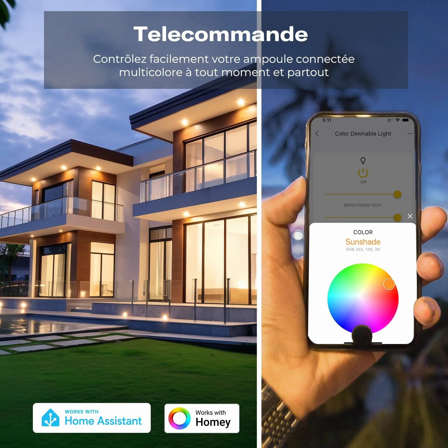 THIRDREALITY Zigbee A19 inteligentna kolorowa żarówka ZL4 4-pak E27, kompatybilna z Home Assistant, SmartThings, Aeotec, Homey, Hubitat, Echo