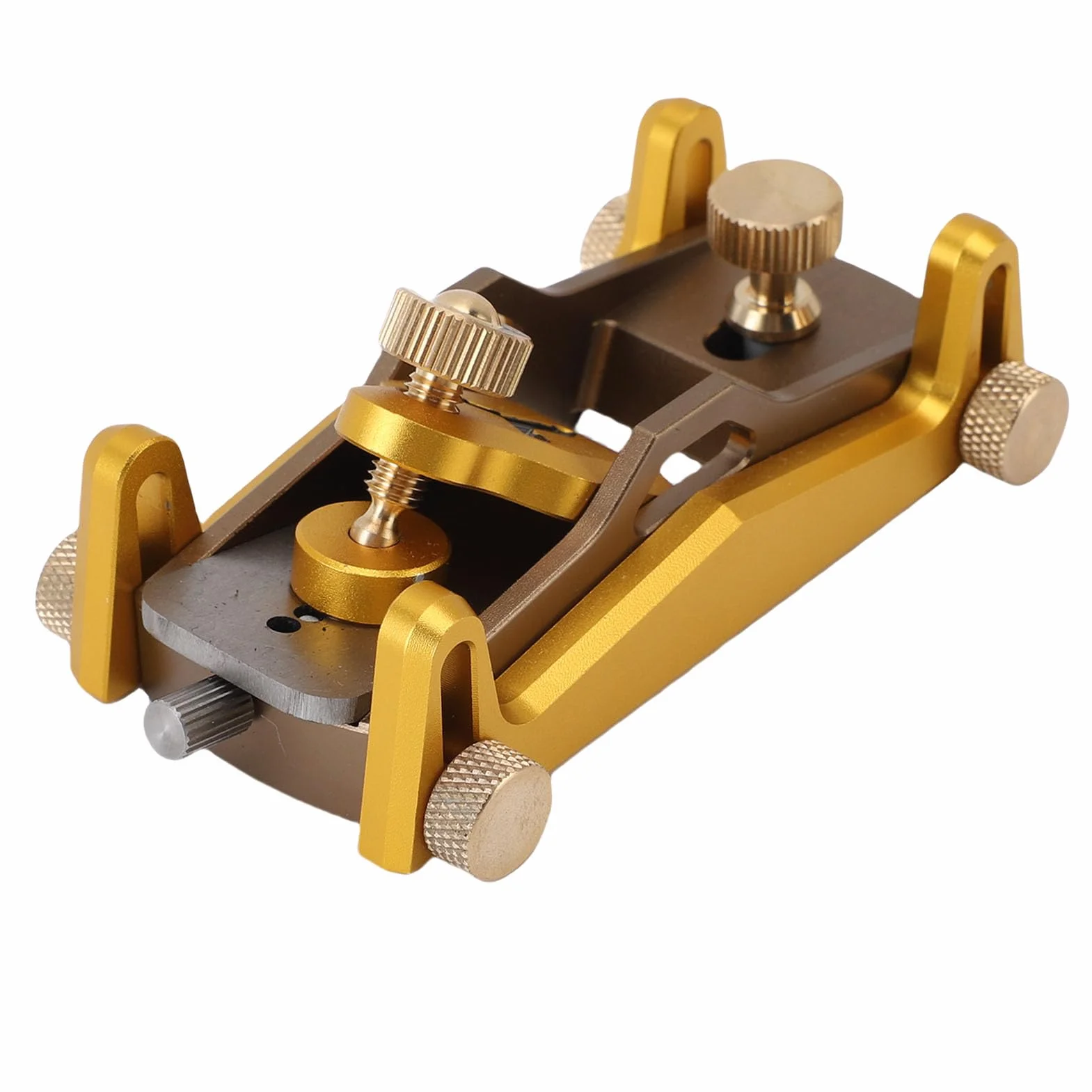 Generic Strugarka do Drewna ze Stopu Aluminium o Niskim Kącie i Ostrzem ze Stali Narzędziowej Podeszwa 94 Mm Ostrze 26,7 Mm Strugarka Ręczna o Regulowanym Kącie do Przycinania Fazowanie Struganie