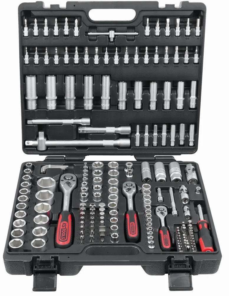 KS Tools 917.0779 1/4"+3/8"+1/2" Zestaw Kluczy Nasadowych, 179-szt & BGS 1214 | Zestaw kluczy oczkowych dwustronnych | wygięte | 6 x 7-30 x 32 mm | 12 szt.